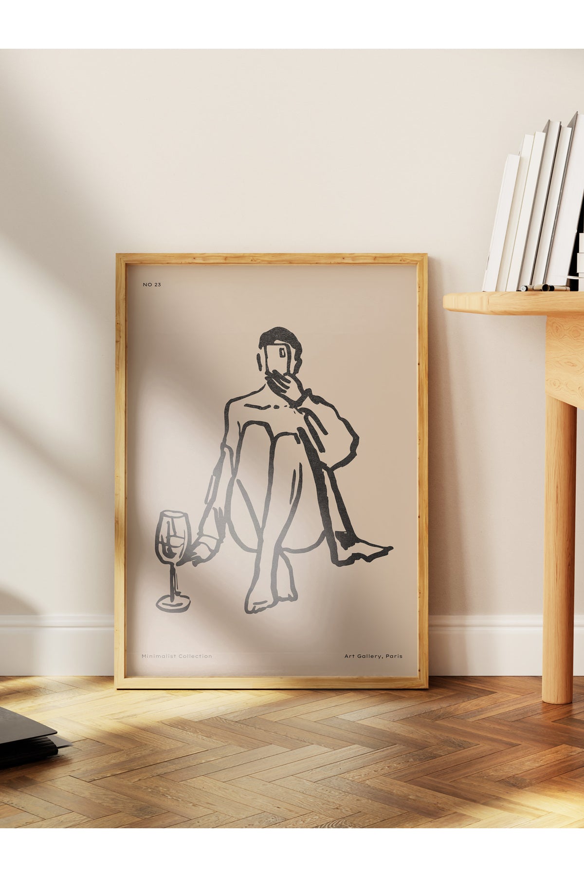 Soft Boho Çerçevesiz Duvar Posteri, İskandinav Temalı Poster - Salon, Mutfak ve Yatak Odası Dekoru