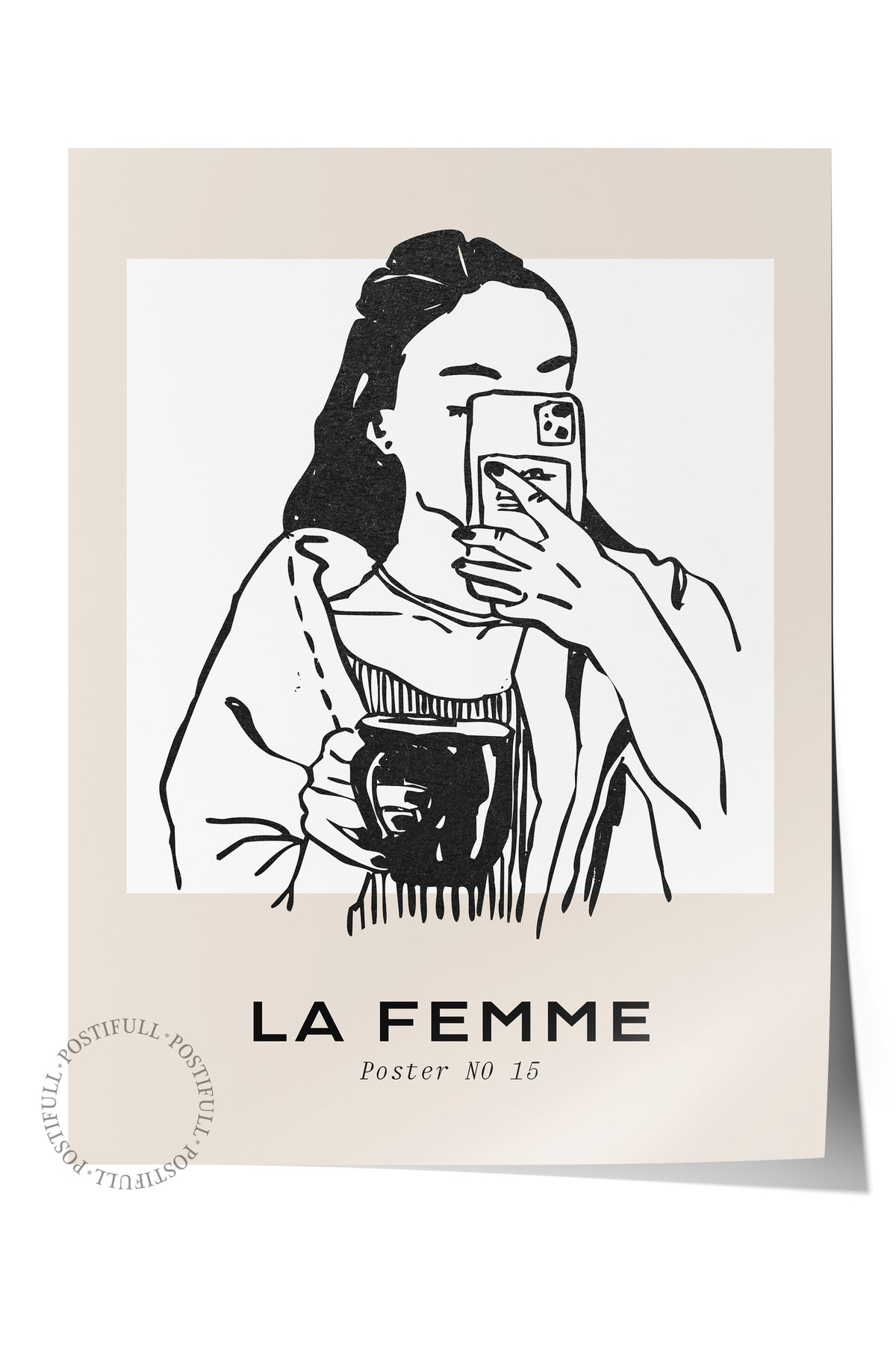 Soft Boho Çerçevesiz Duvar Posteri, İskandinav Temalı Poster - Salon, Mutfak ve Yatak Odası Dekoru