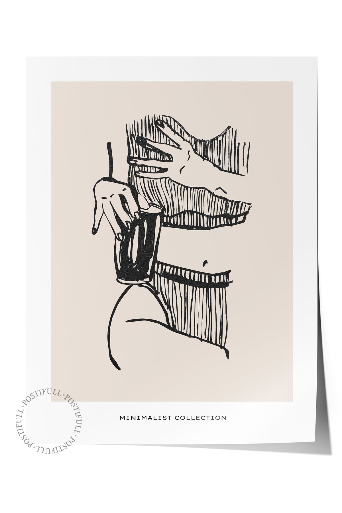 Soft Boho Çerçevesiz Duvar Posteri, İskandinav Temalı Poster - Salon, Mutfak ve Yatak Odası Dekoru