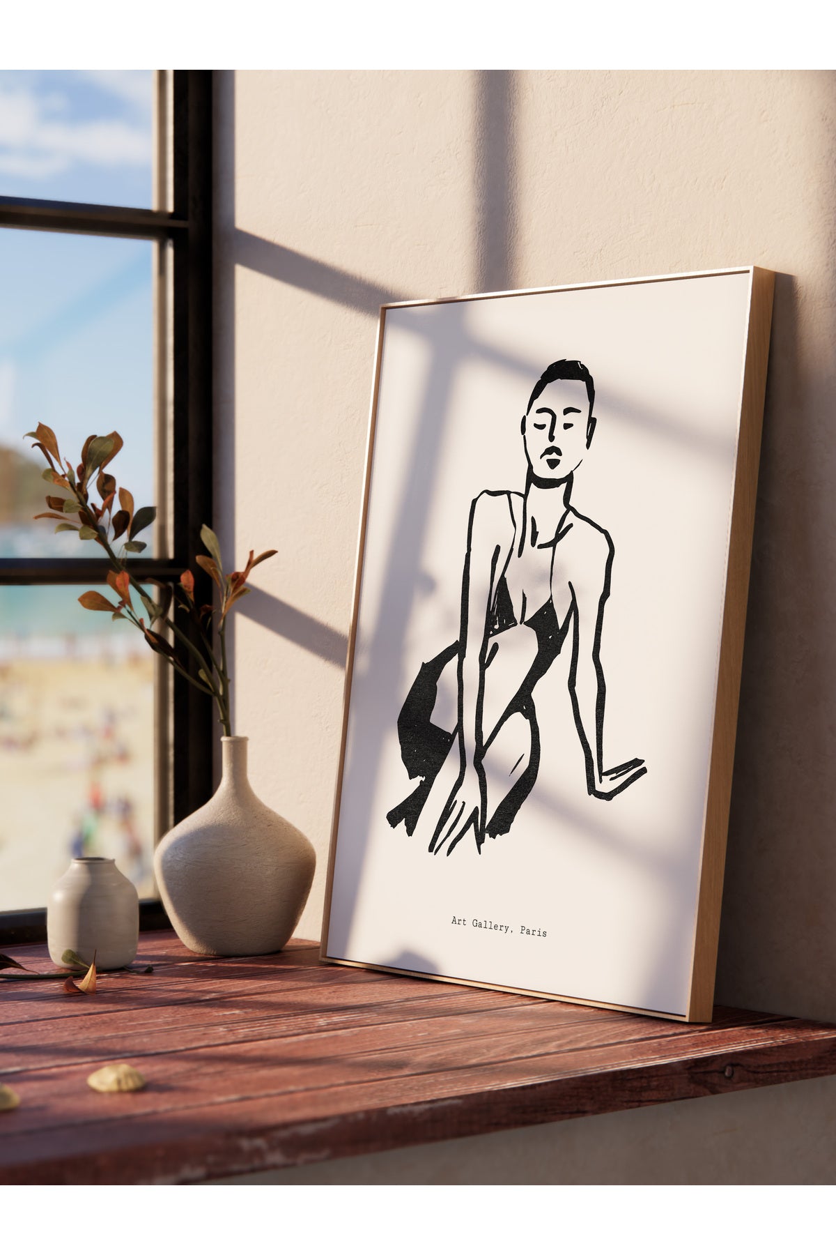 Soft Boho Çerçevesiz Duvar Posteri, İskandinav Temalı Poster - Salon, Mutfak ve Yatak Odası Dekoru