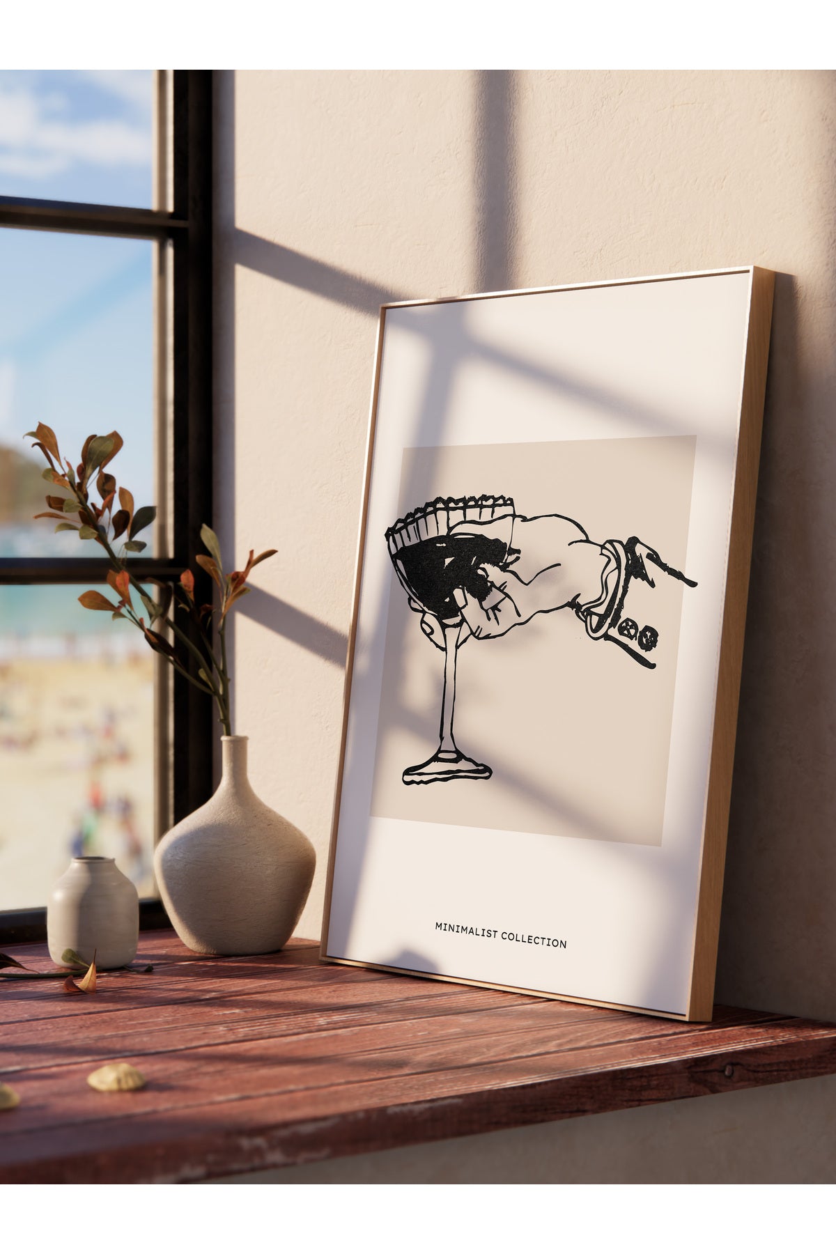 Soft Boho Çerçevesiz Duvar Posteri, İskandinav Temalı Poster - Salon, Mutfak ve Yatak Odası Dekoru