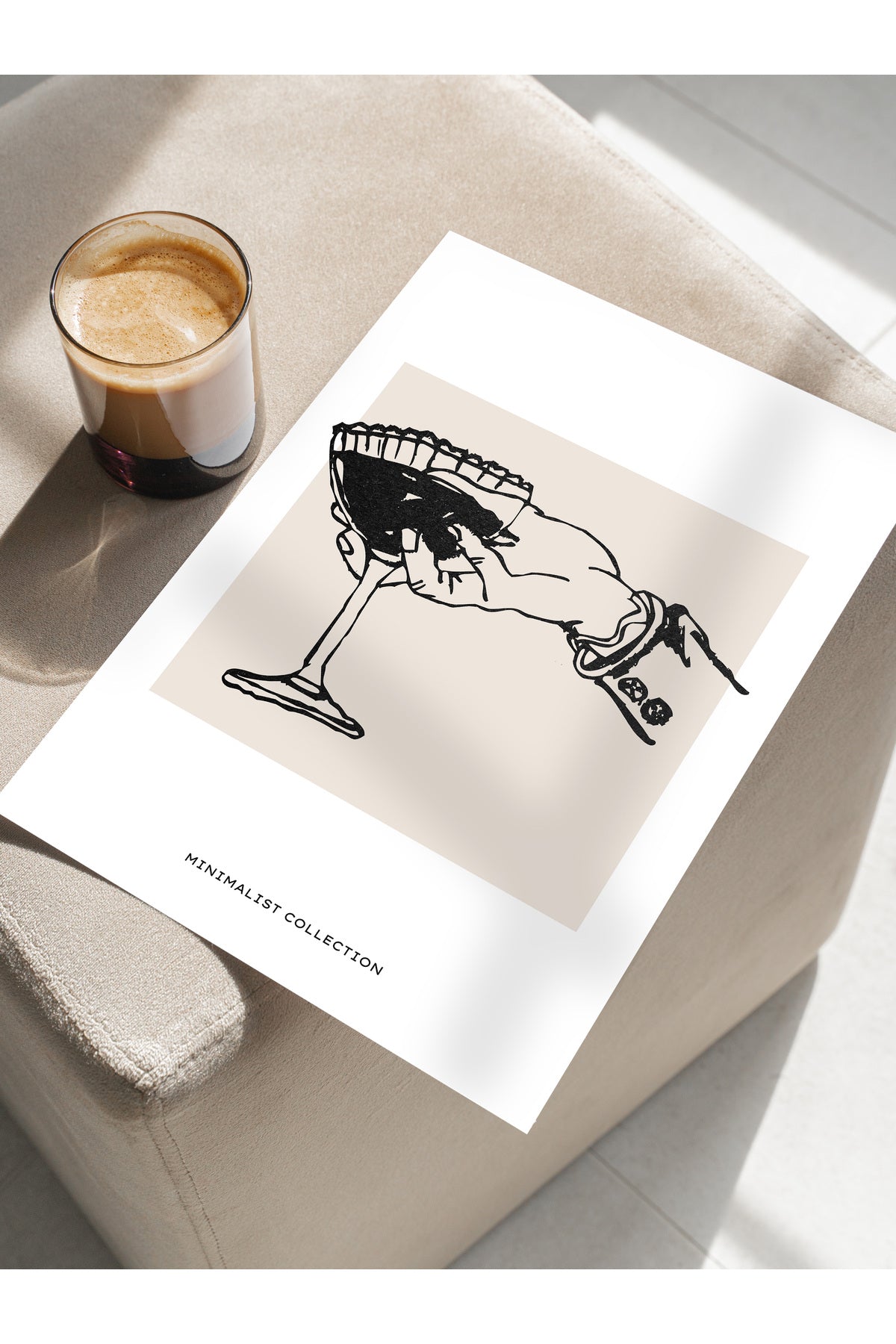 Soft Boho Çerçevesiz Duvar Posteri, İskandinav Temalı Poster - Salon, Mutfak ve Yatak Odası Dekoru