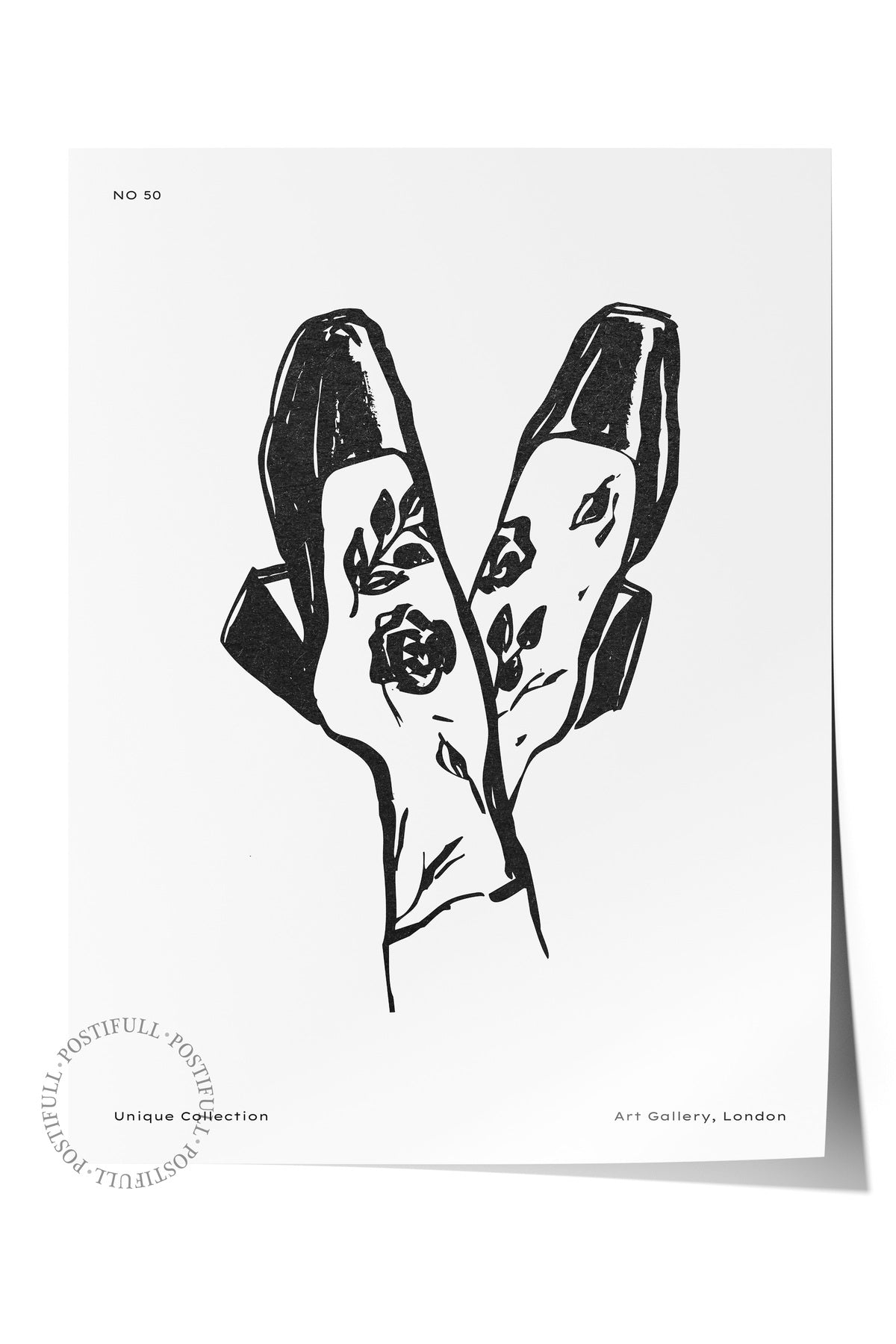 Soft Boho Çerçevesiz Duvar Posteri, İskandinav Temalı Poster - Salon, Mutfak ve Yatak Odası Dekoru