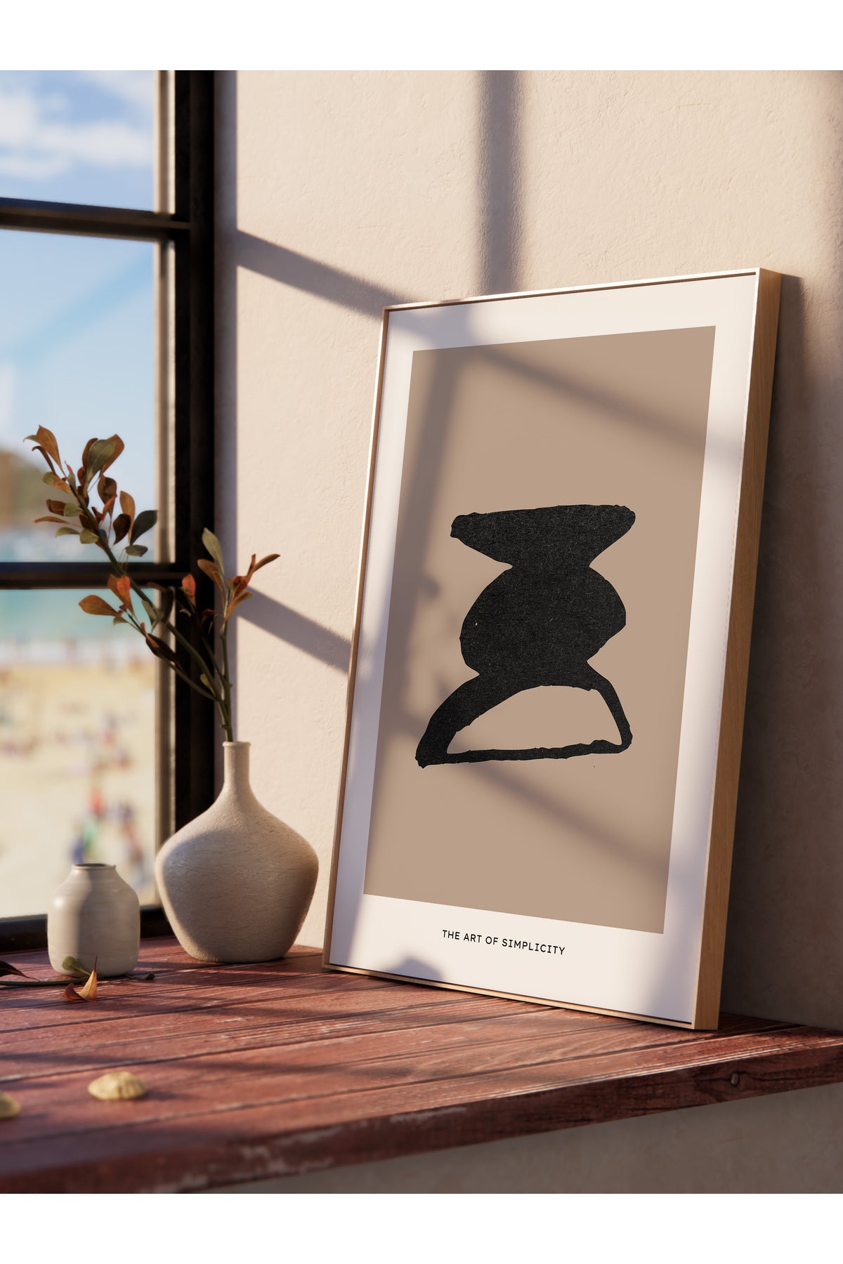 Soft Boho Çerçevesiz Duvar Posteri, İskandinav Temalı Poster - Salon, Mutfak ve Yatak Odası Dekoru