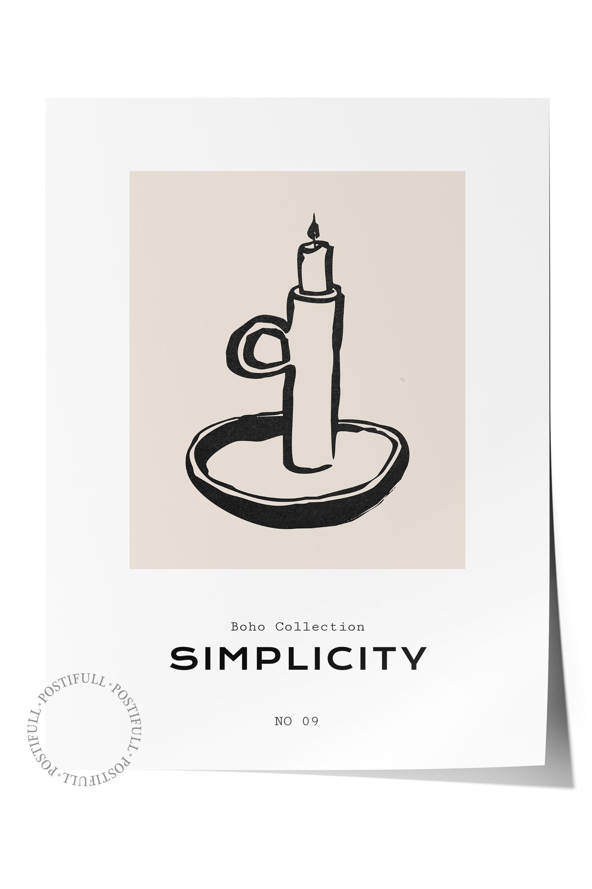 Soft Boho Çerçevesiz Duvar Posteri, İskandinav Temalı Poster - Salon, Mutfak ve Yatak Odası Dekoru