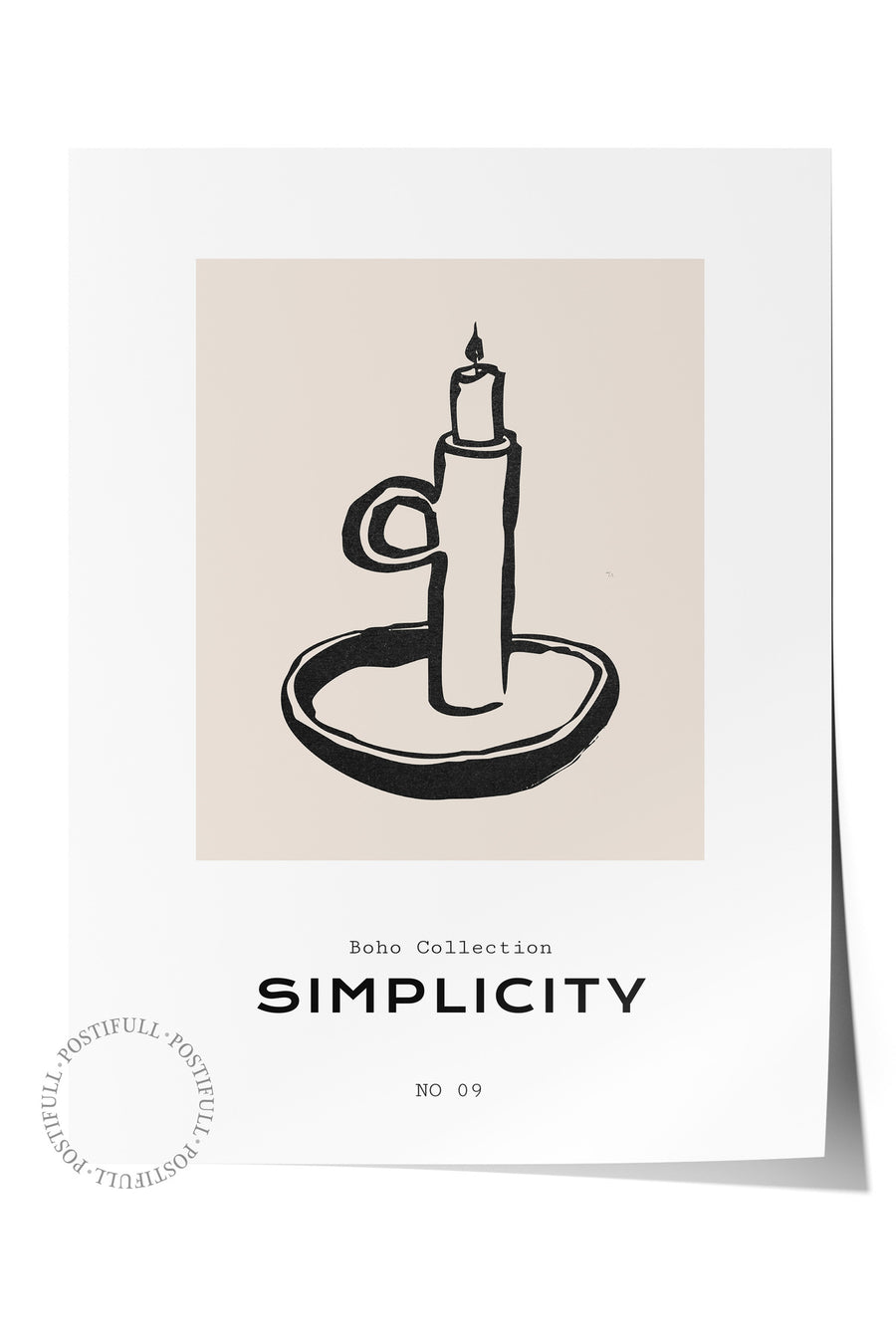 Farklı Tonlarda SIMPLICITY Bohem & Boho Çerçevesiz Poster