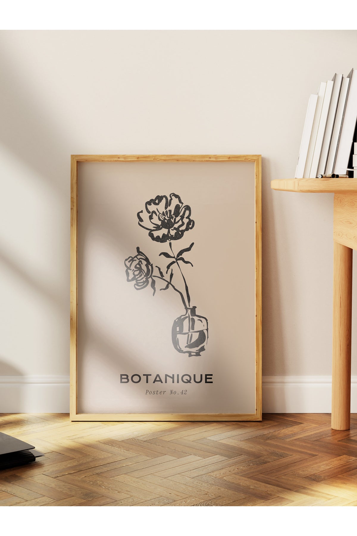 Soft Boho Çerçevesiz Duvar Posteri, İskandinav Temalı Poster - Salon, Mutfak ve Yatak Odası Dekoru