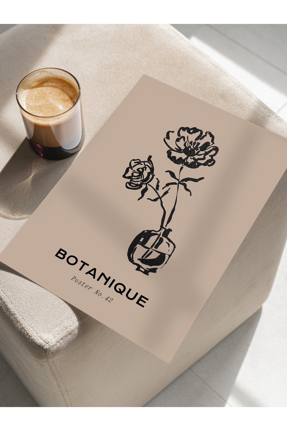 Soft Boho Çerçevesiz Duvar Posteri, İskandinav Temalı Poster - Salon, Mutfak ve Yatak Odası Dekoru