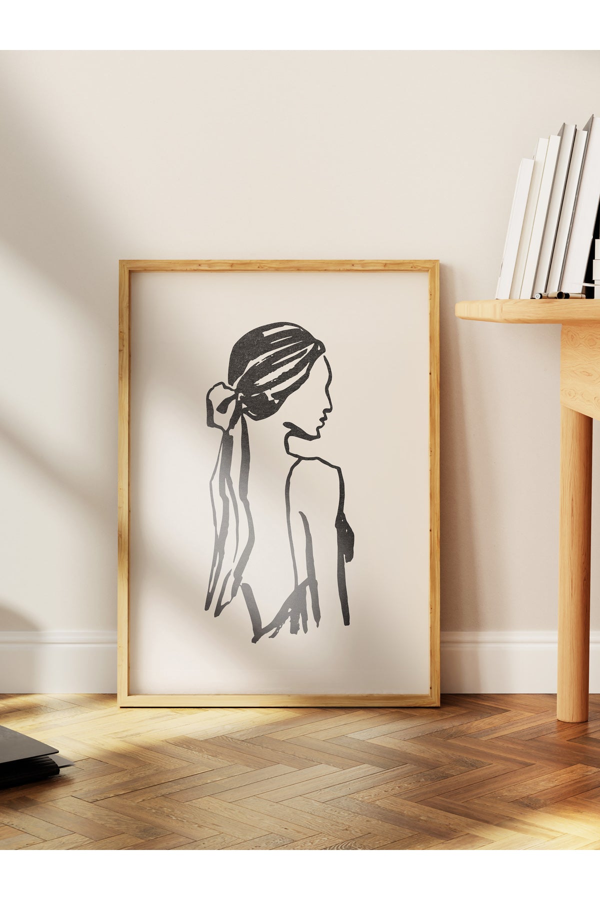 Soft Boho Çerçevesiz Duvar Posteri, İskandinav Temalı Poster - Salon, Mutfak ve Yatak Odası Dekoru