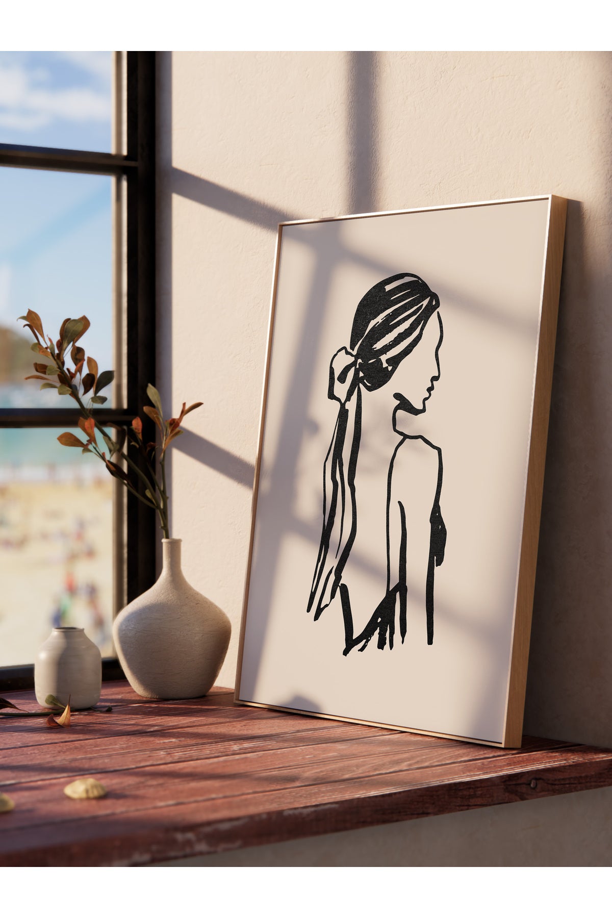 Soft Boho Çerçevesiz Duvar Posteri, İskandinav Temalı Poster - Salon, Mutfak ve Yatak Odası Dekoru