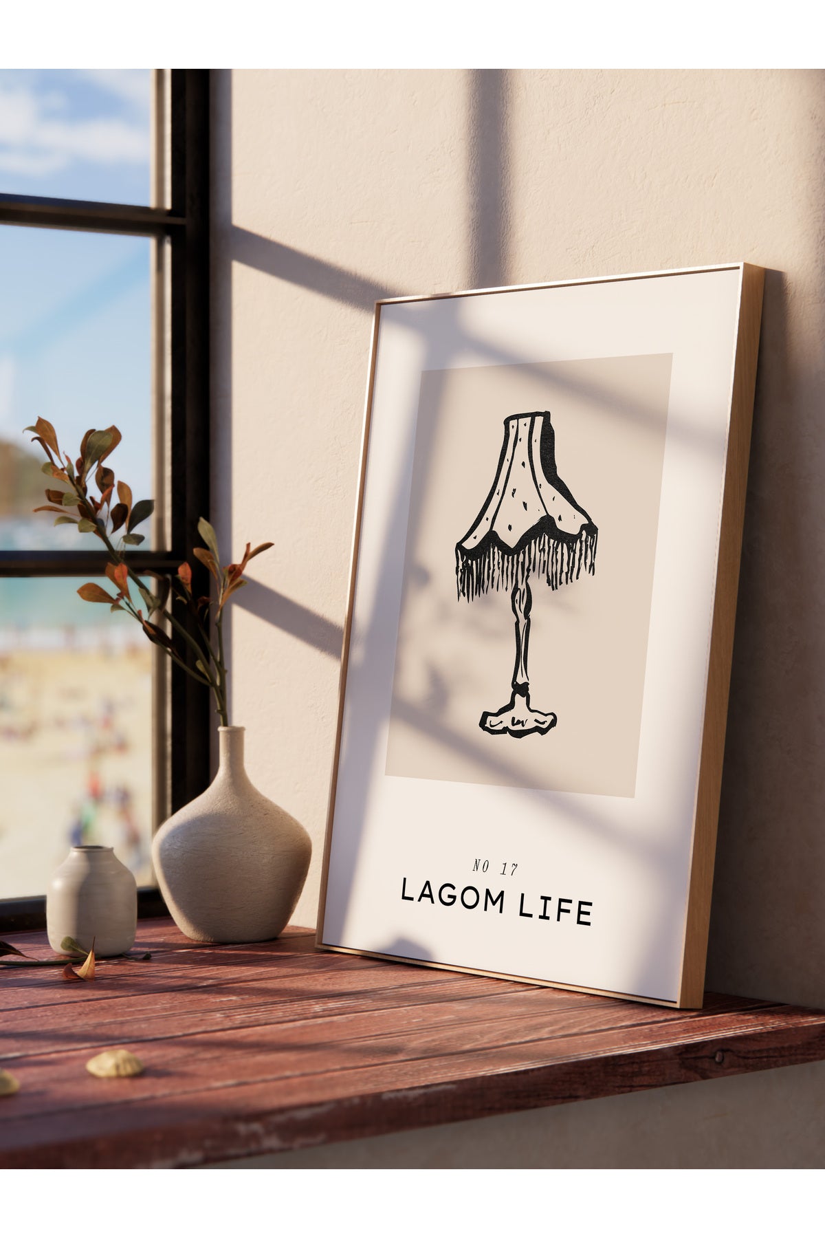 Soft Boho Çerçevesiz Duvar Posteri, İskandinav Temalı Poster - Salon, Mutfak ve Yatak Odası Dekoru