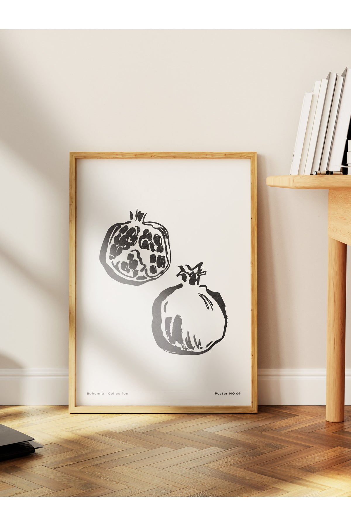 Soft Boho Çerçevesiz Duvar Posteri, İskandinav Temalı Poster - Salon, Mutfak ve Yatak Odası Dekoru