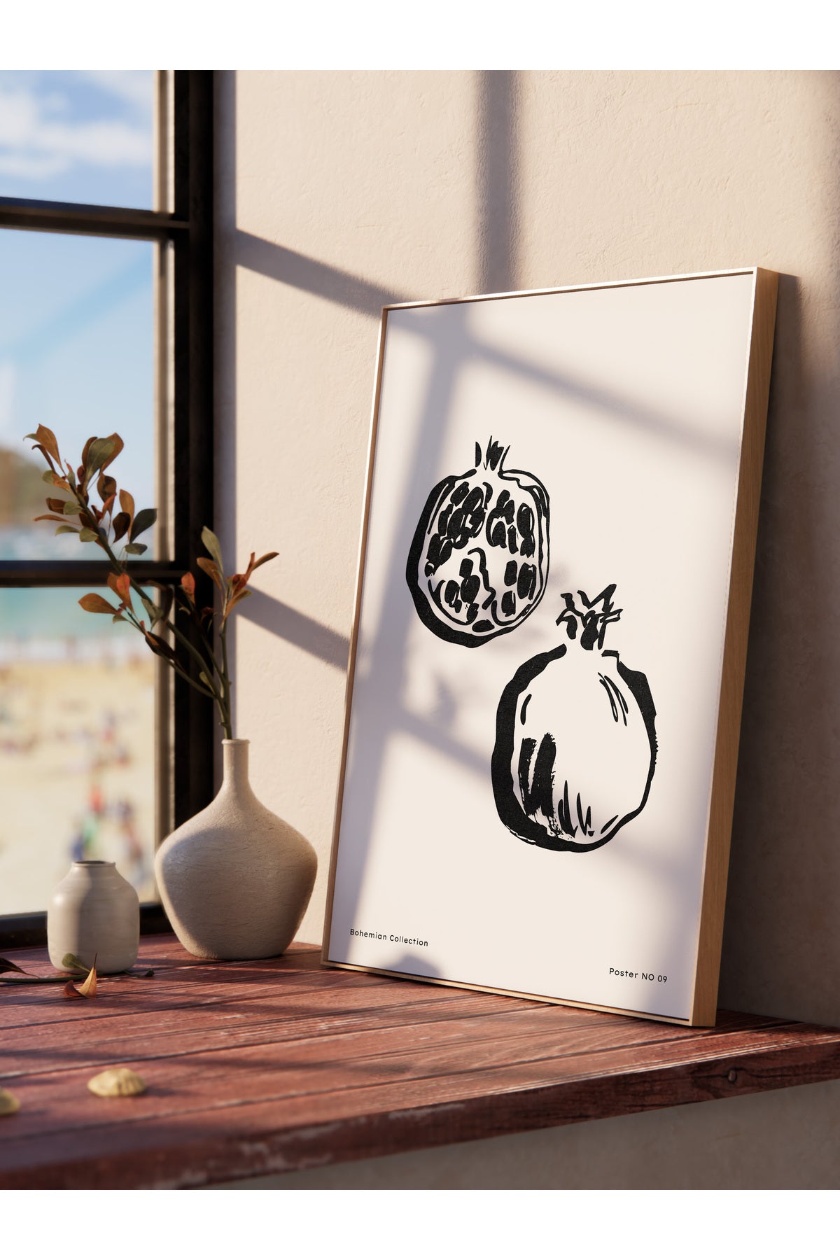 Soft Boho Çerçevesiz Duvar Posteri, İskandinav Temalı Poster - Salon, Mutfak ve Yatak Odası Dekoru