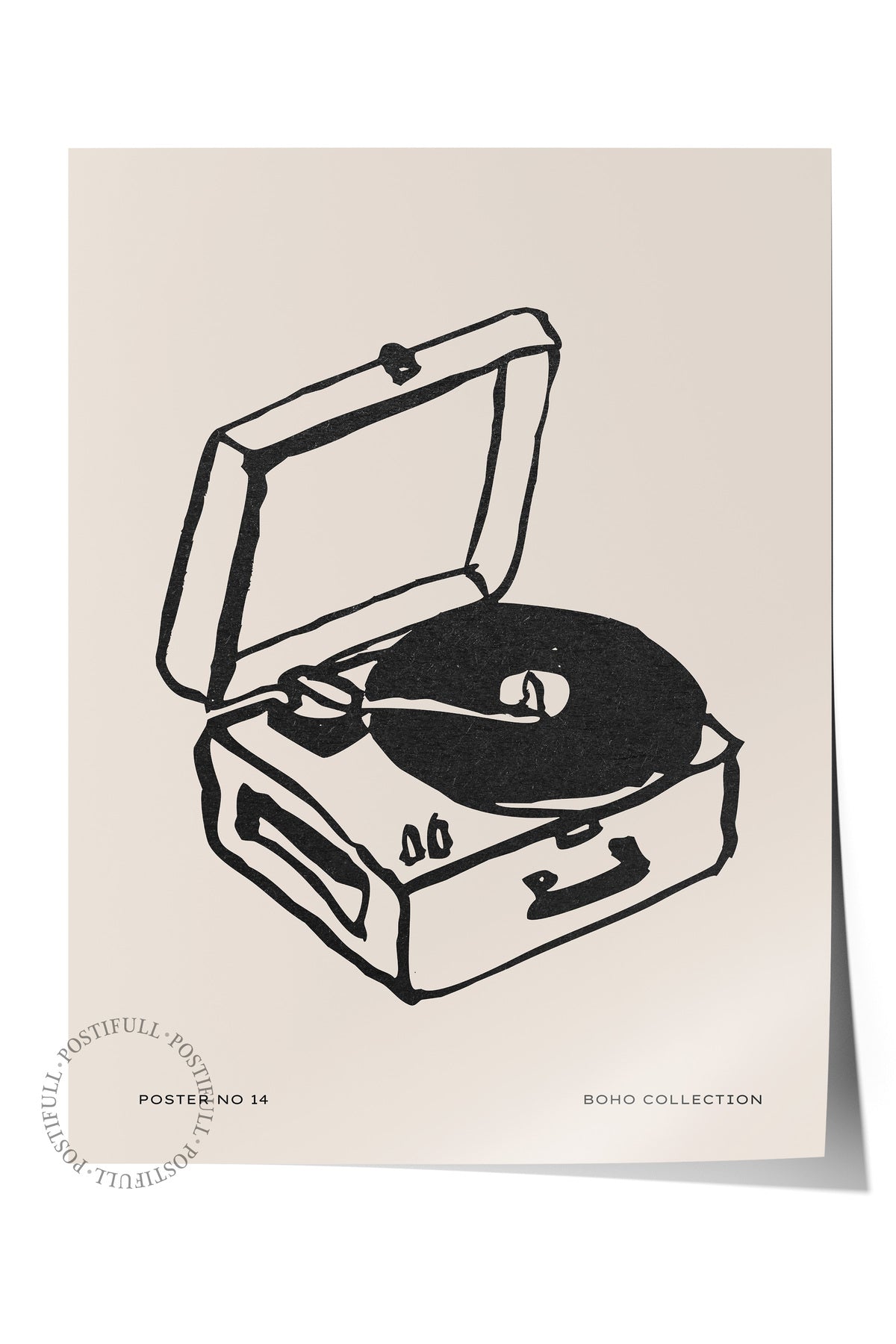 Soft Boho Çerçevesiz Duvar Posteri, İskandinav Temalı Poster - Salon, Mutfak ve Yatak Odası Dekoru