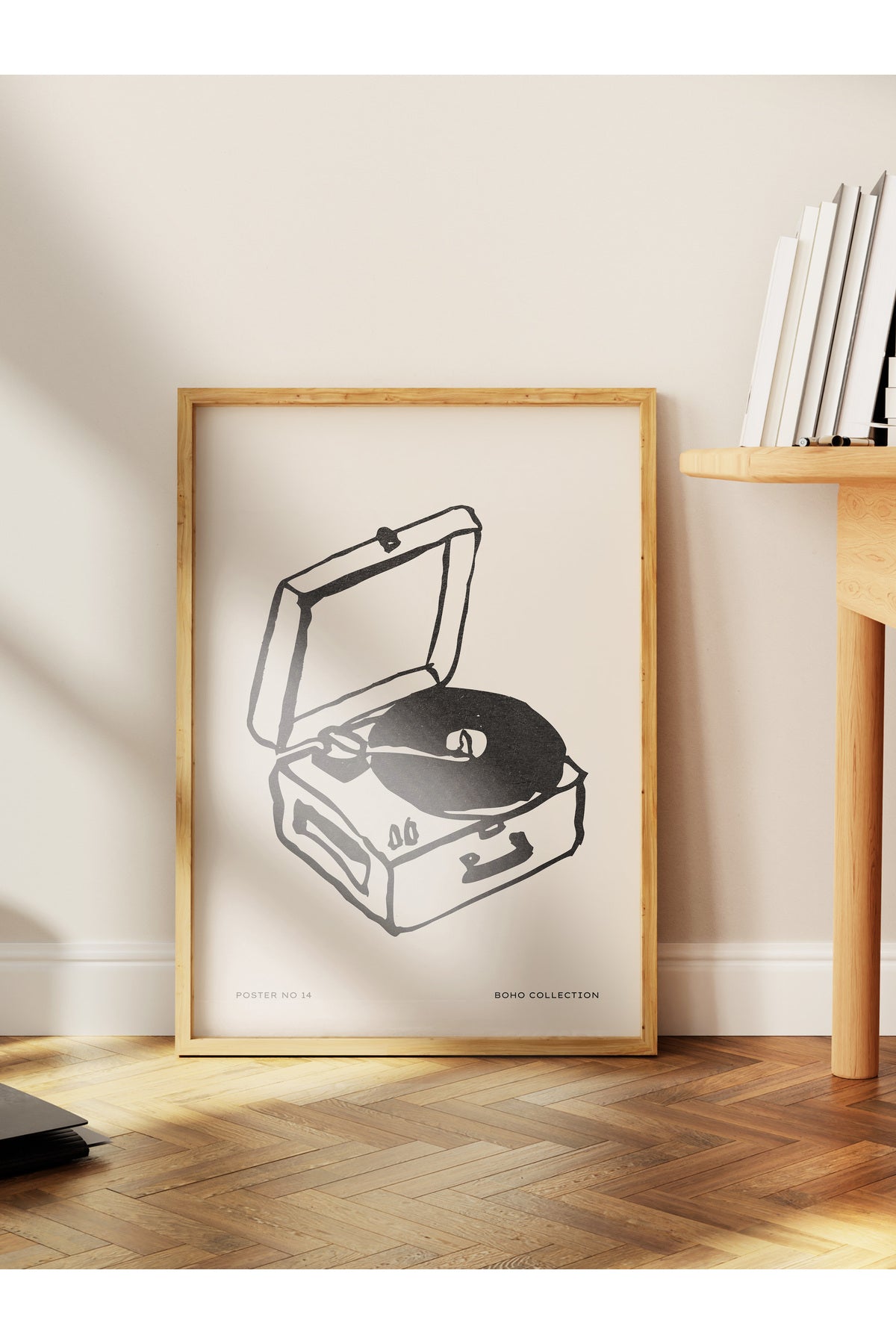 Soft Boho Çerçevesiz Duvar Posteri, İskandinav Temalı Poster - Salon, Mutfak ve Yatak Odası Dekoru