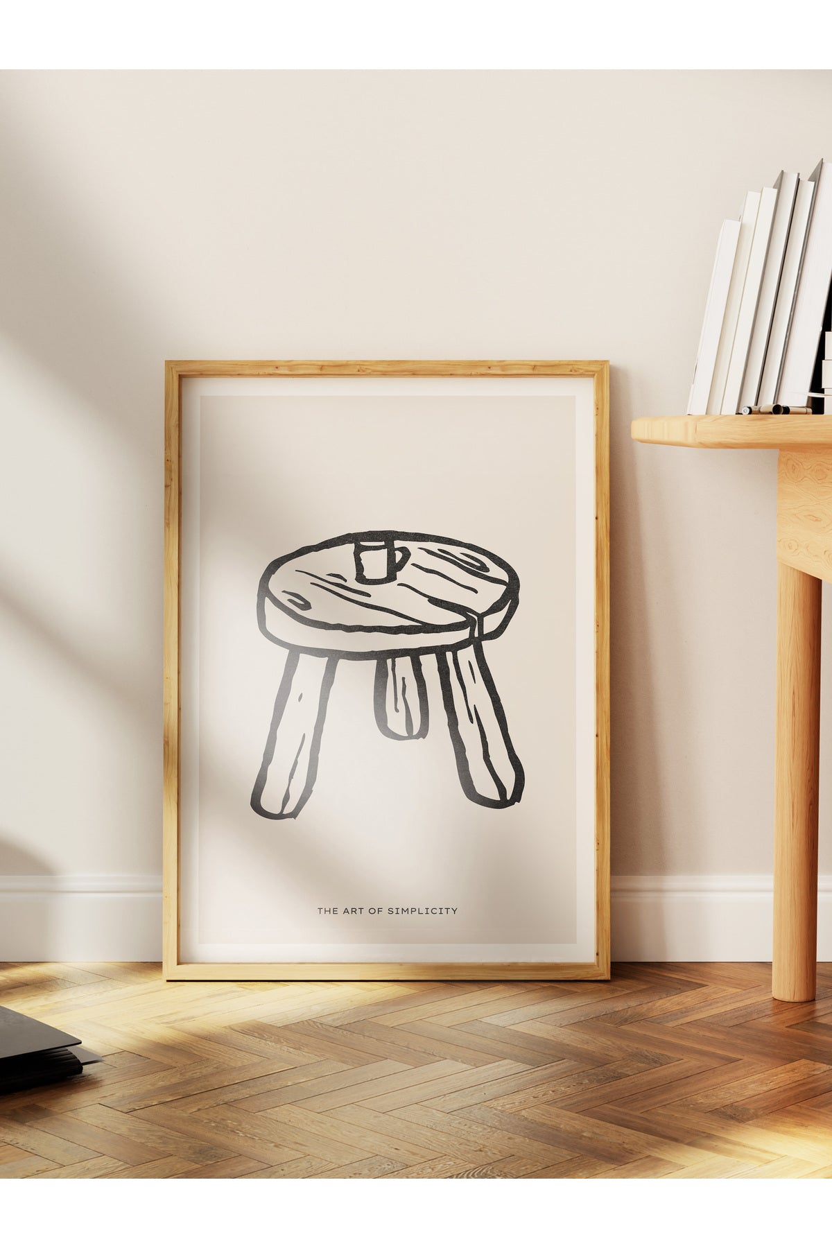 Soft Boho Çerçevesiz Duvar Posteri, İskandinav Temalı Poster - Salon, Mutfak ve Yatak Odası Dekoru