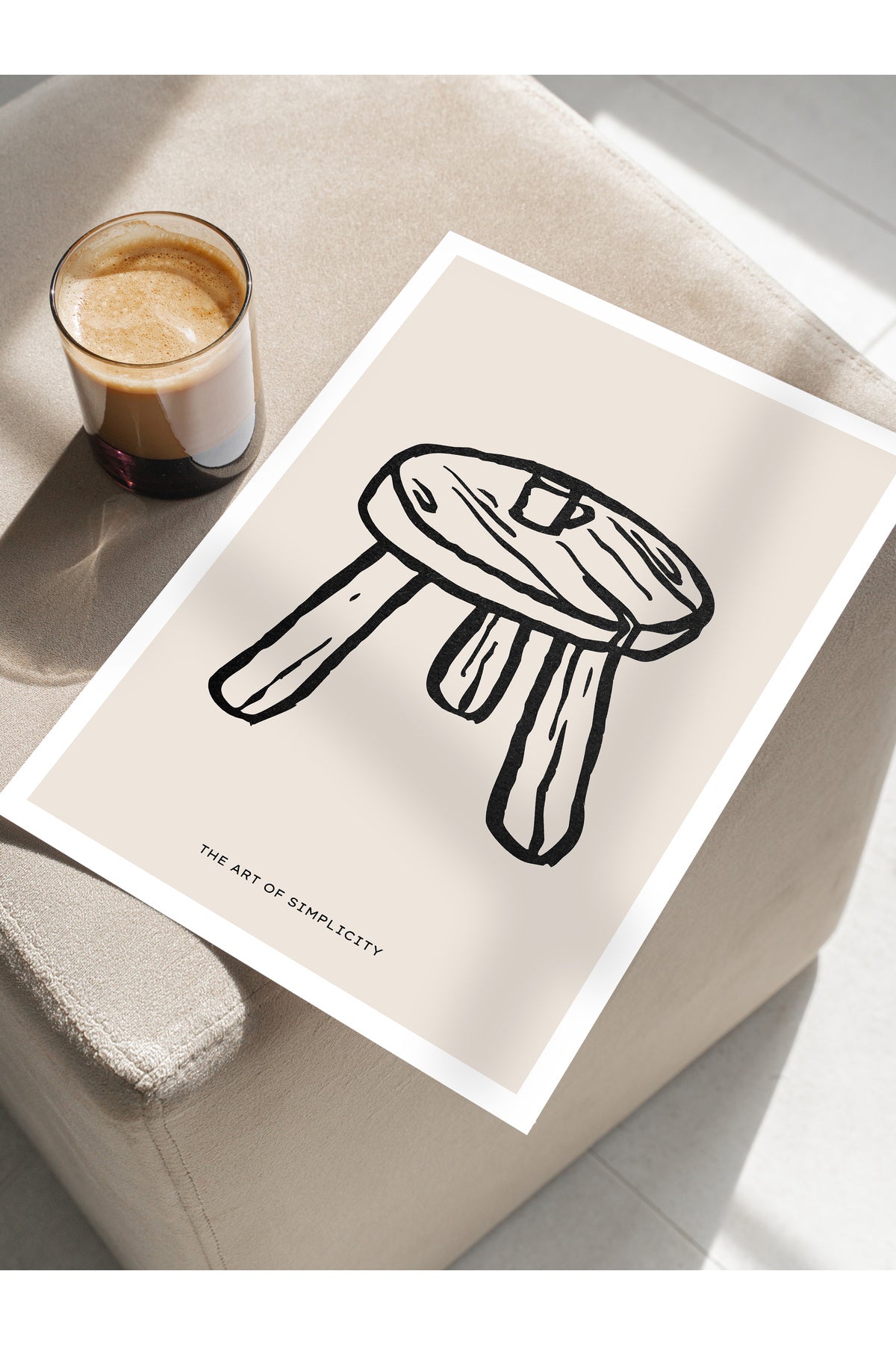 Soft Boho Çerçevesiz Duvar Posteri, İskandinav Temalı Poster - Salon, Mutfak ve Yatak Odası Dekoru