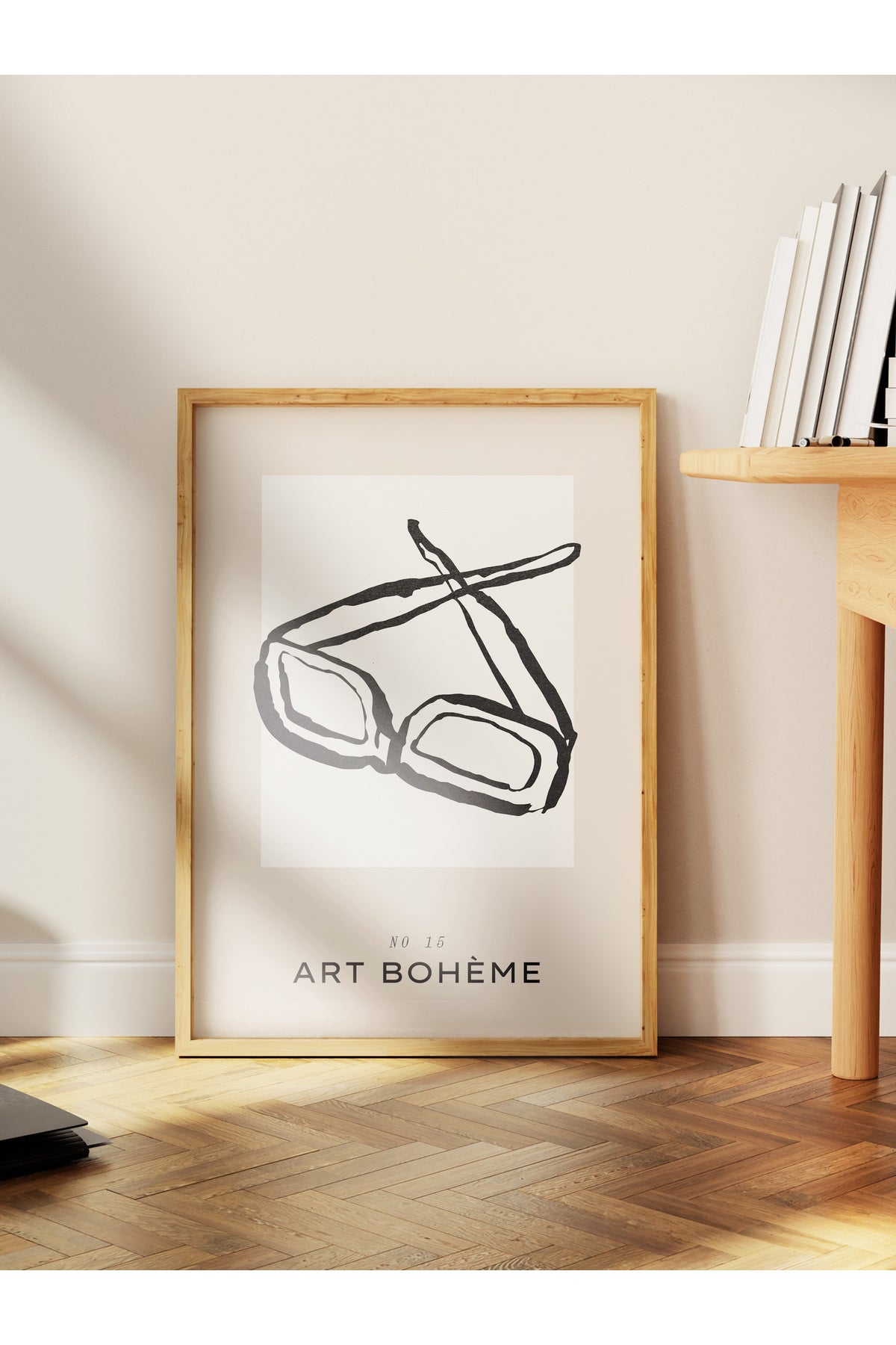 Soft Boho Çerçevesiz Duvar Posteri, İskandinav Temalı Poster - Salon, Mutfak ve Yatak Odası Dekoru