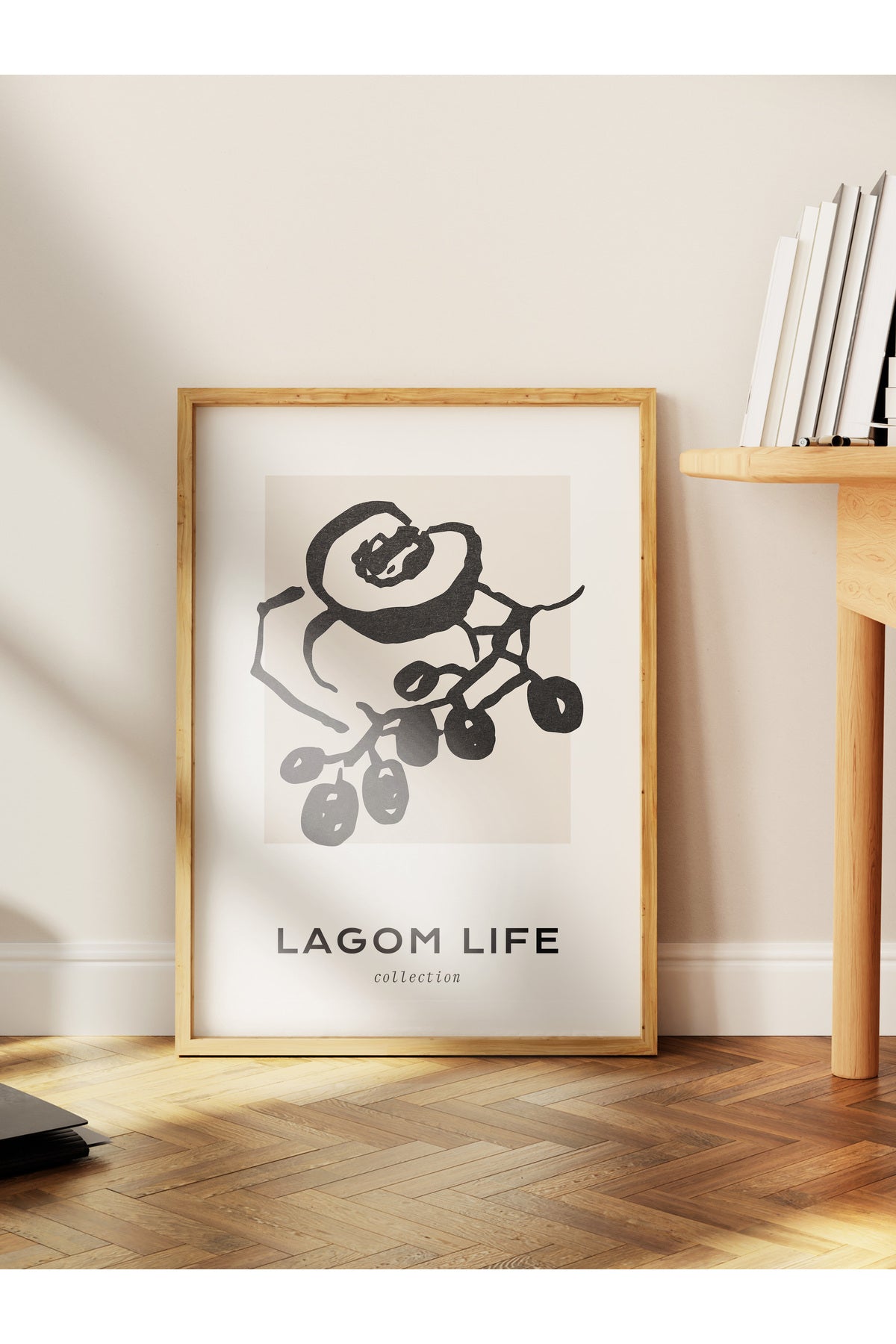 Soft Boho Çerçevesiz Duvar Posteri, İskandinav Temalı Poster - Salon, Mutfak ve Yatak Odası Dekoru