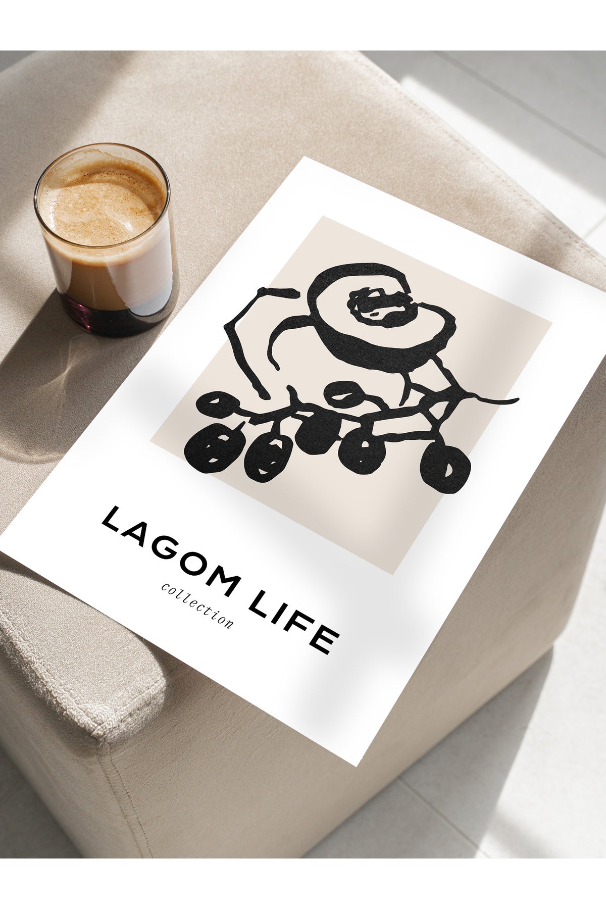 Soft Boho Çerçevesiz Duvar Posteri, İskandinav Temalı Poster - Salon, Mutfak ve Yatak Odası Dekoru