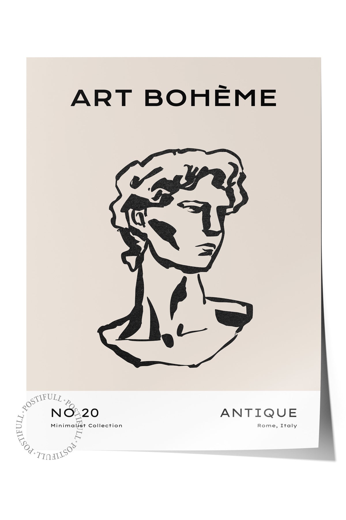 Soft Boho Çerçevesiz Duvar Posteri, İskandinav Temalı Poster - Salon, Mutfak ve Yatak Odası Dekoru