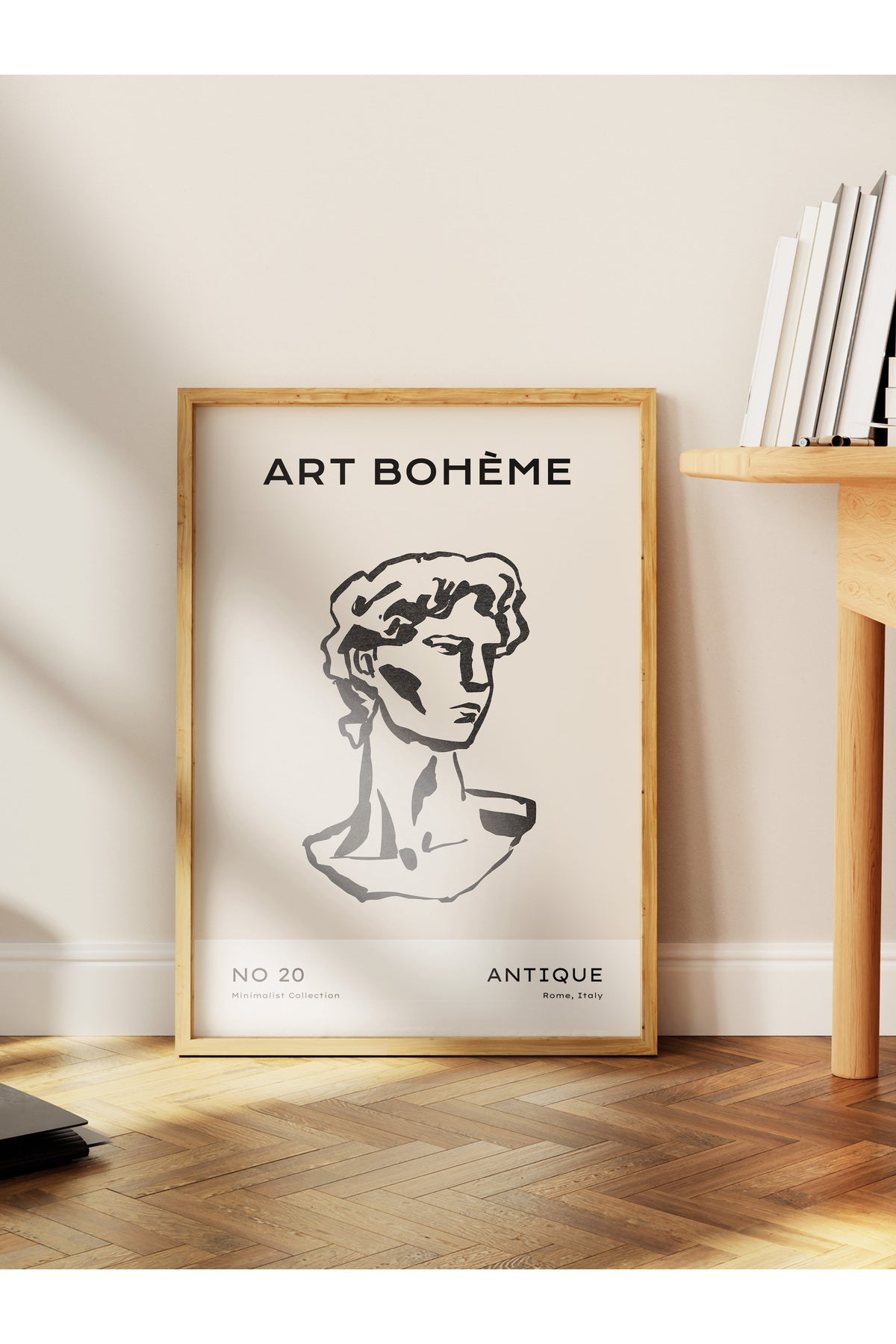 Soft Boho Çerçevesiz Duvar Posteri, İskandinav Temalı Poster - Salon, Mutfak ve Yatak Odası Dekoru