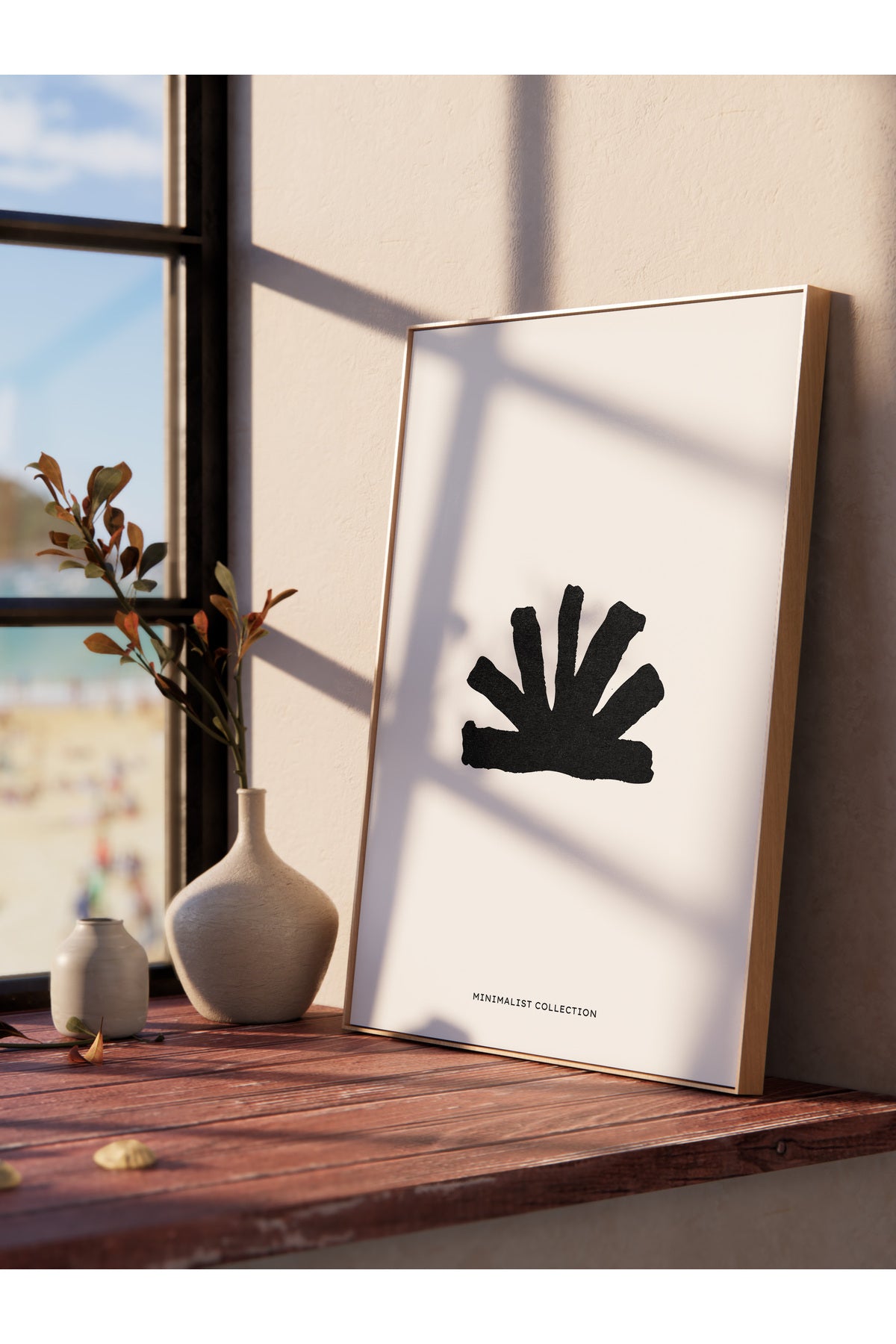 Soft Boho Çerçevesiz Duvar Posteri, İskandinav Temalı Poster - Salon, Mutfak ve Yatak Odası Dekoru