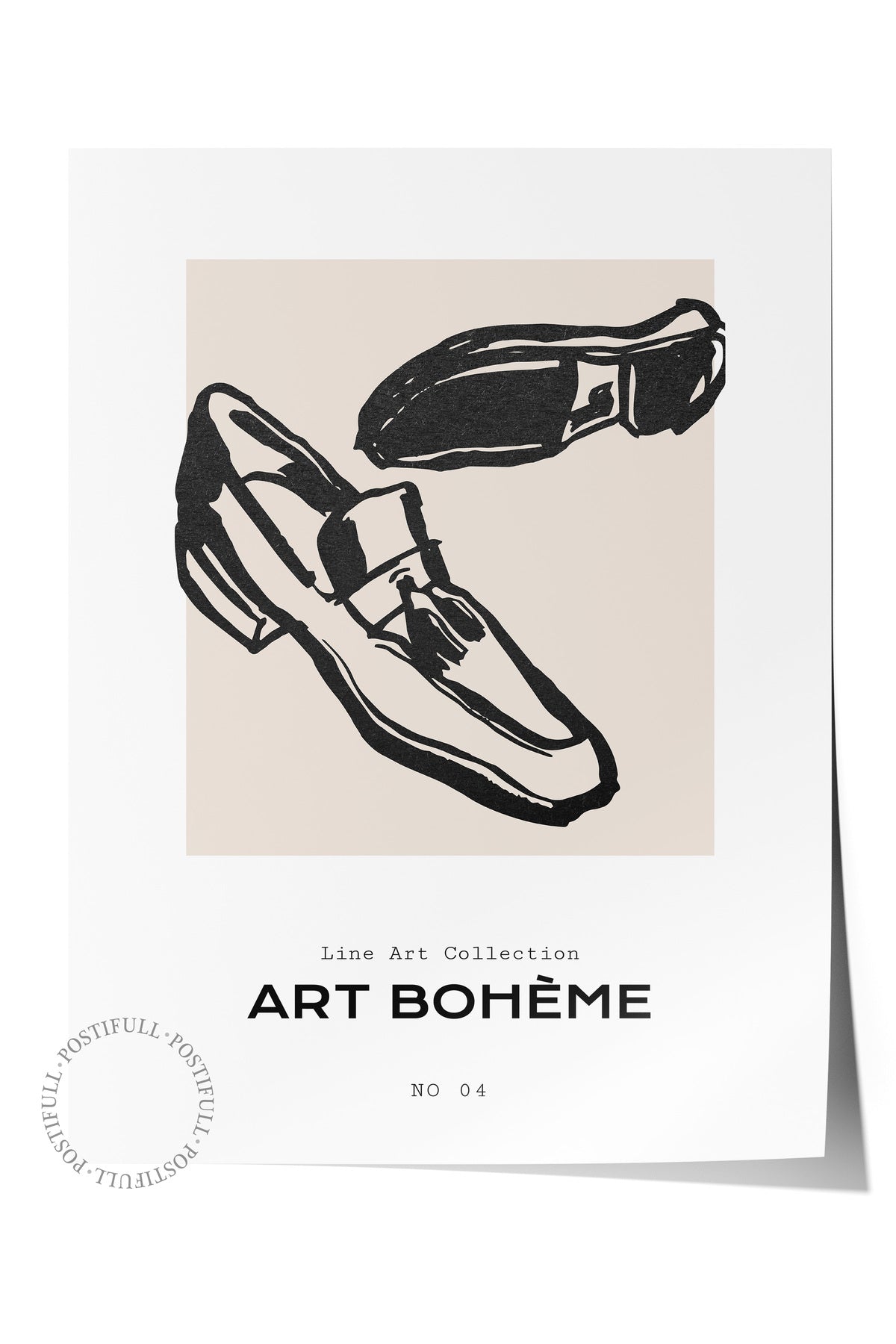 Soft Boho Çerçevesiz Duvar Posteri, İskandinav Temalı Poster - Salon, Mutfak ve Yatak Odası Dekoru