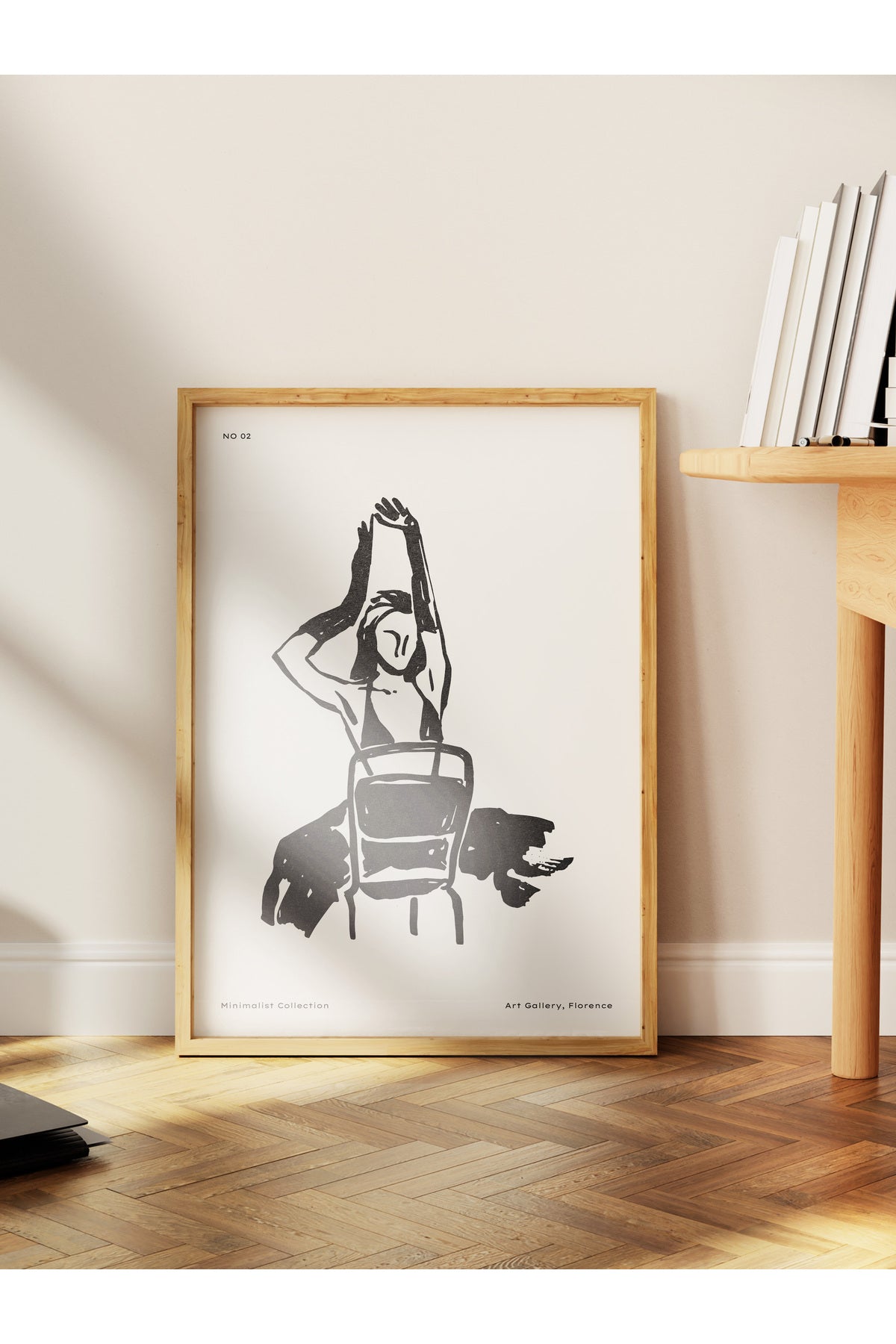 Soft Boho Çerçevesiz Duvar Posteri, İskandinav Temalı Poster - Salon, Mutfak ve Yatak Odası Dekoru