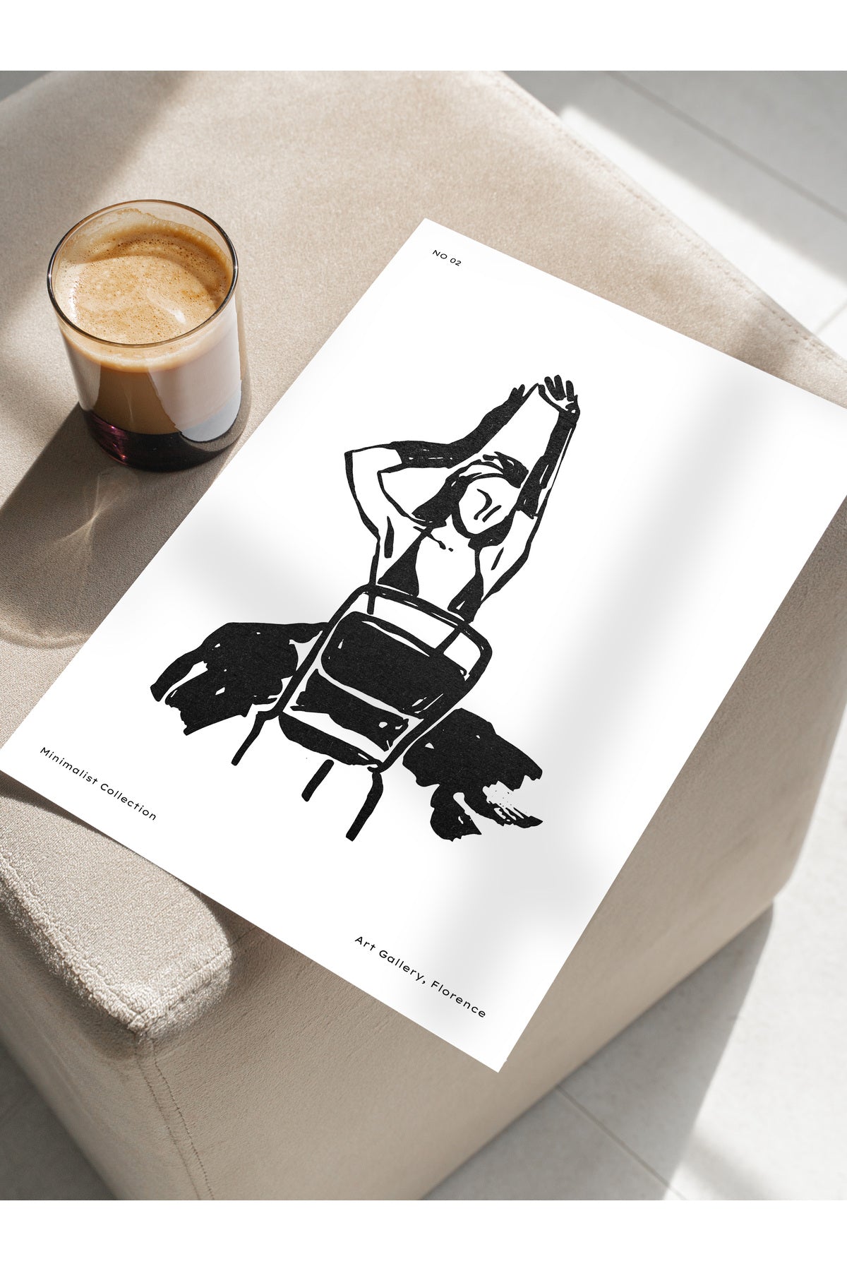 Soft Boho Çerçevesiz Duvar Posteri, İskandinav Temalı Poster - Salon, Mutfak ve Yatak Odası Dekoru