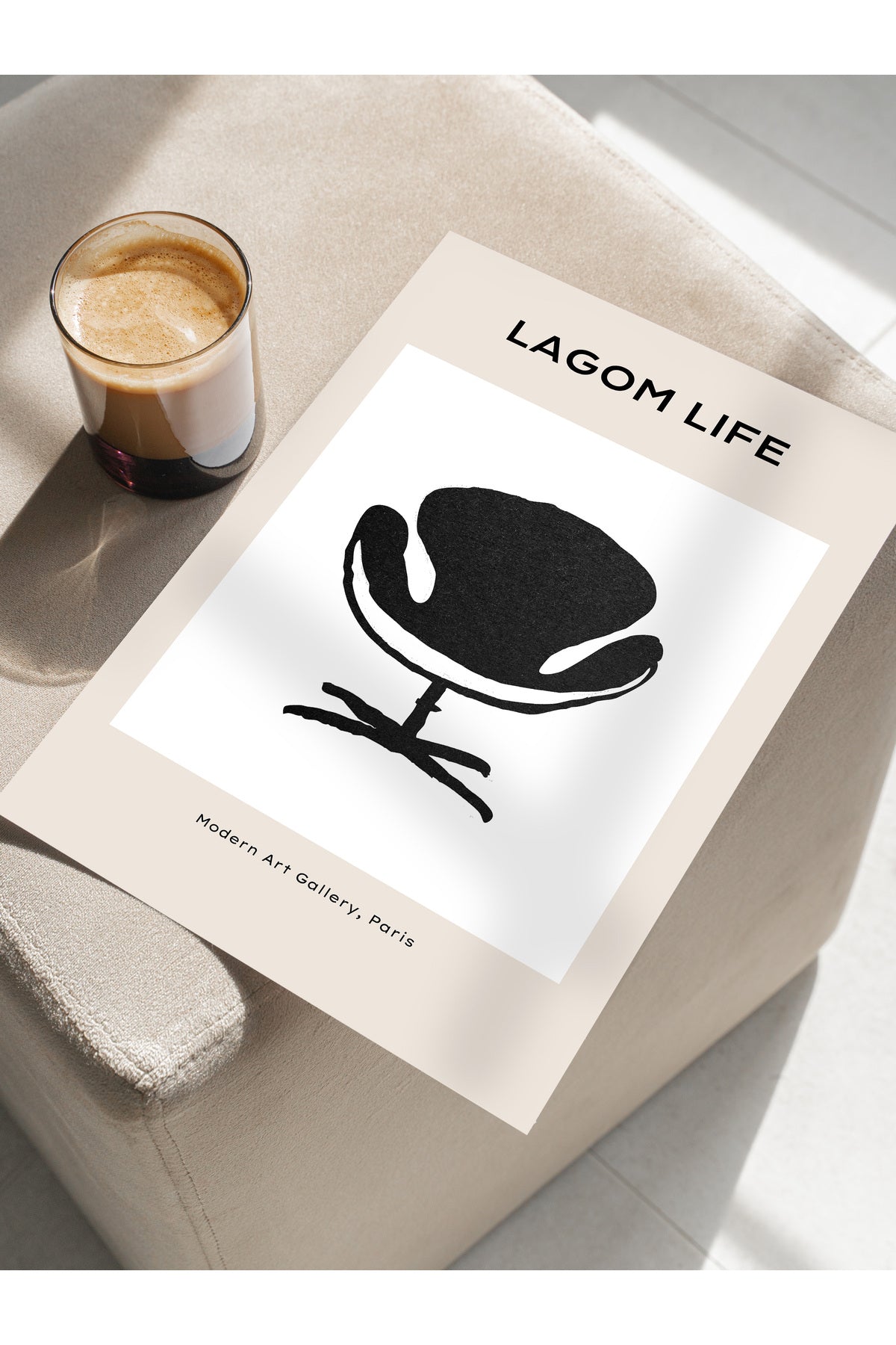 Soft Boho Çerçevesiz Duvar Posteri, İskandinav Temalı Poster - Salon, Mutfak ve Yatak Odası Dekoru