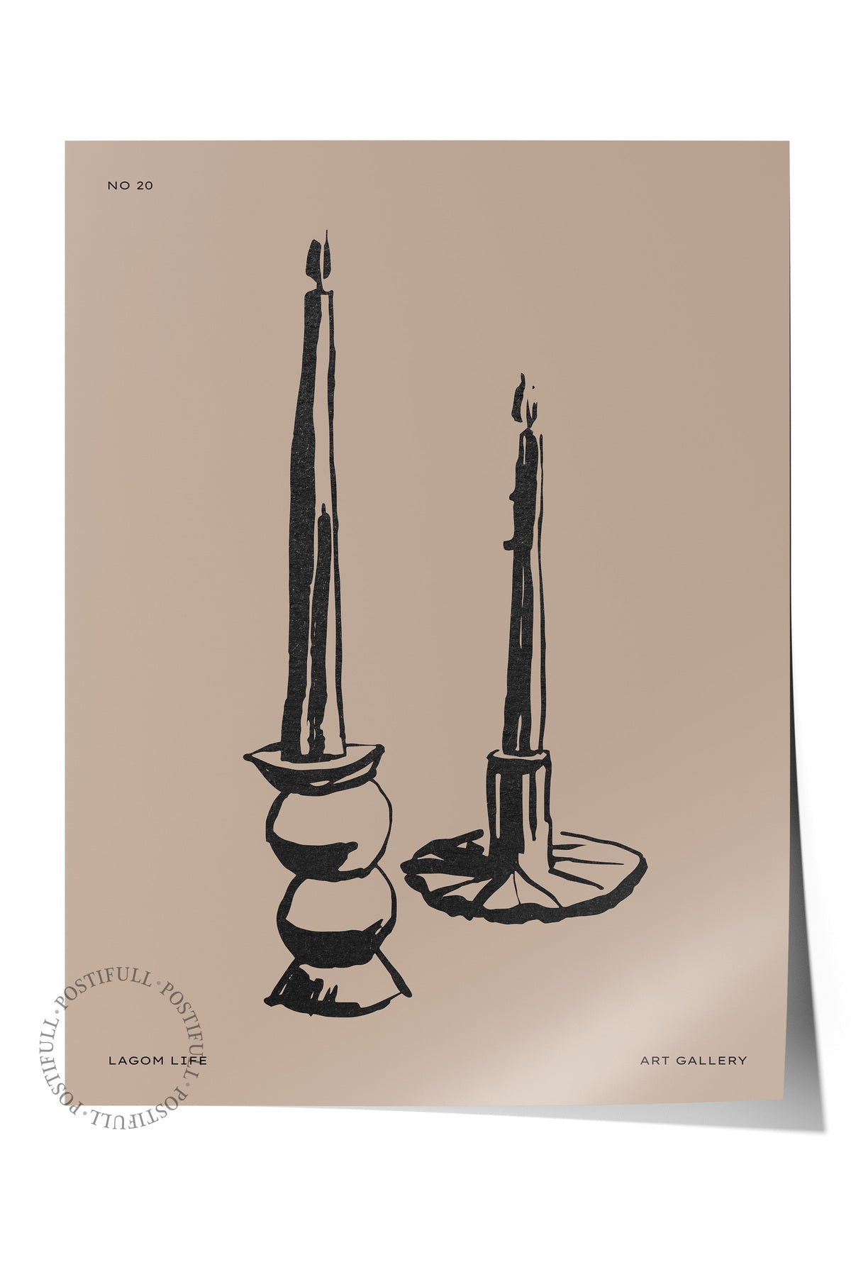 Soft Boho Çerçevesiz Duvar Posteri, İskandinav Temalı Poster - Salon, Mutfak ve Yatak Odası Dekoru