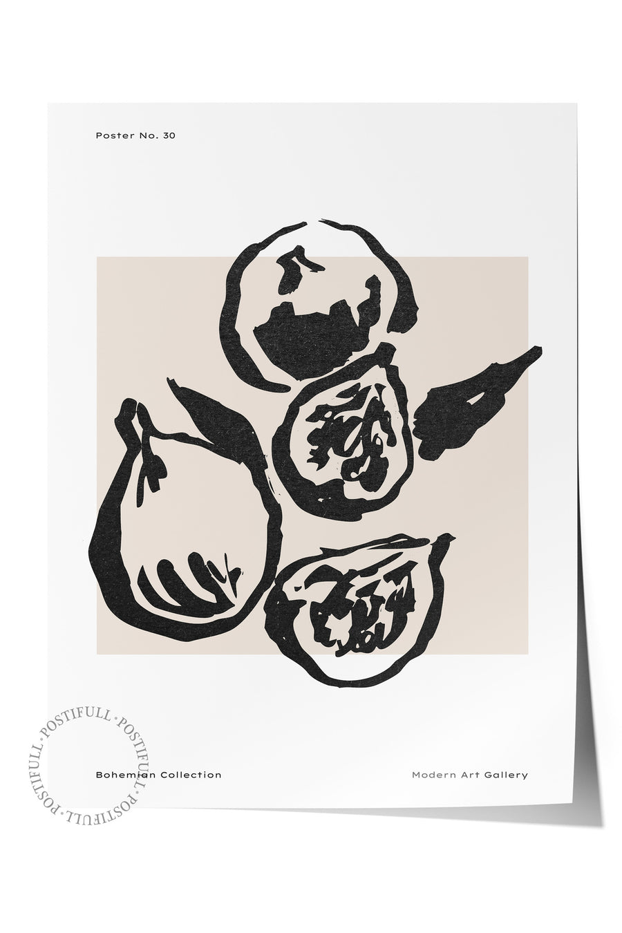 Soyut İncir Deseni Bohem & Boho Çerçevesiz Poster