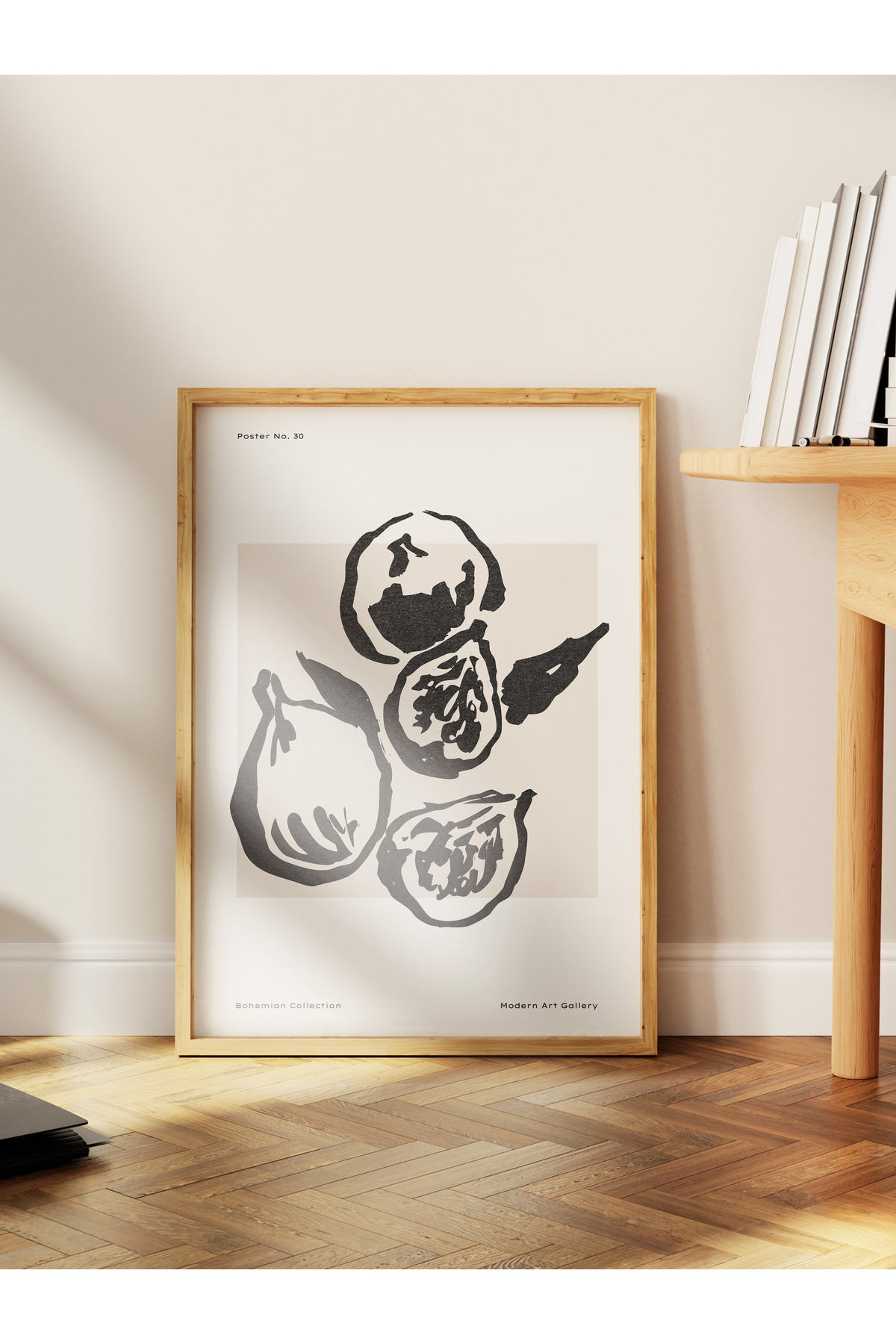 Soft Boho Çerçevesiz Duvar Posteri, İskandinav Temalı Poster - Salon, Mutfak ve Yatak Odası Dekoru