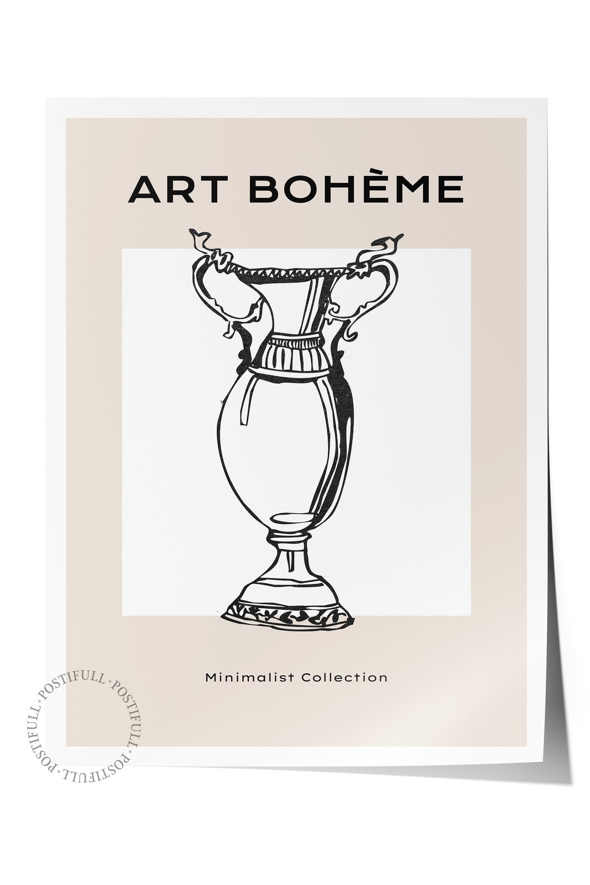 Soft Boho Çerçevesiz Duvar Posteri, İskandinav Temalı Poster - Salon, Mutfak ve Yatak Odası Dekoru