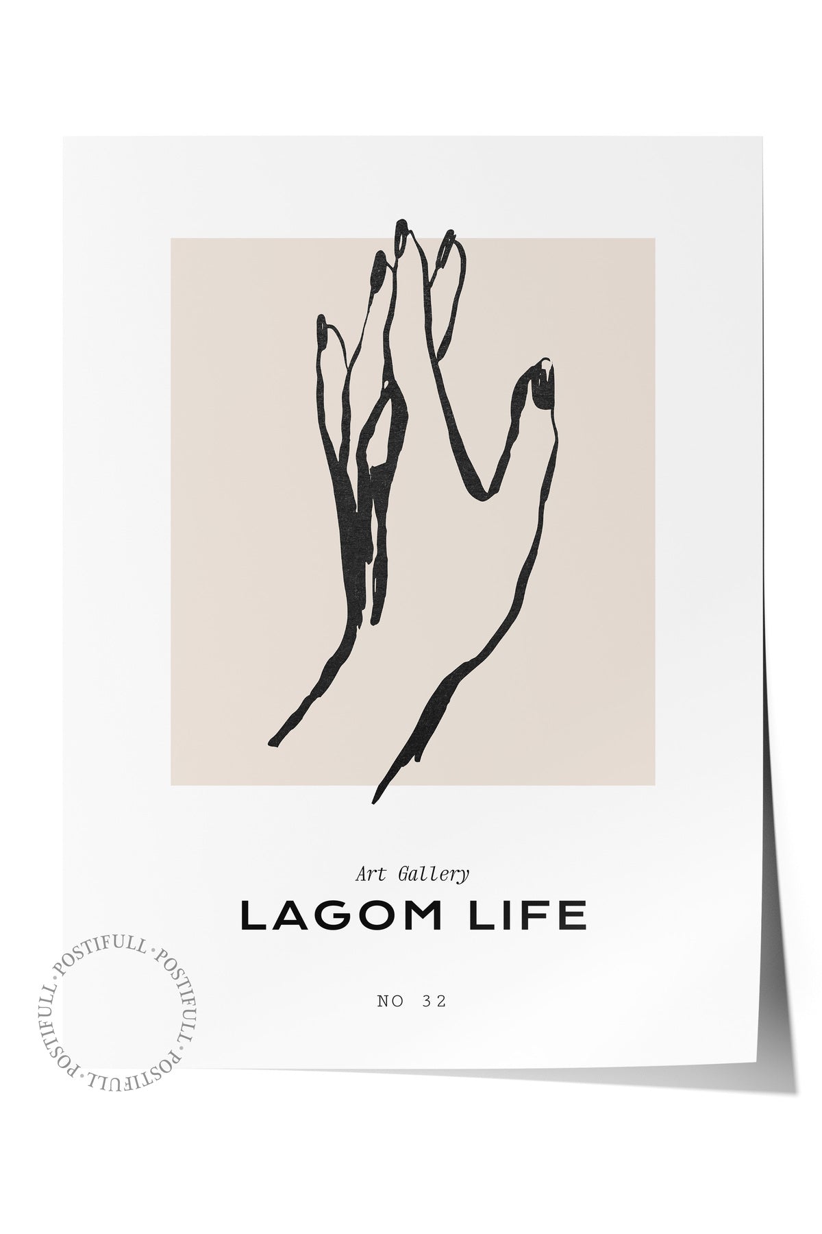 Soft Boho Çerçevesiz Duvar Posteri, İskandinav Temalı Poster - Salon, Mutfak ve Yatak Odası Dekoru