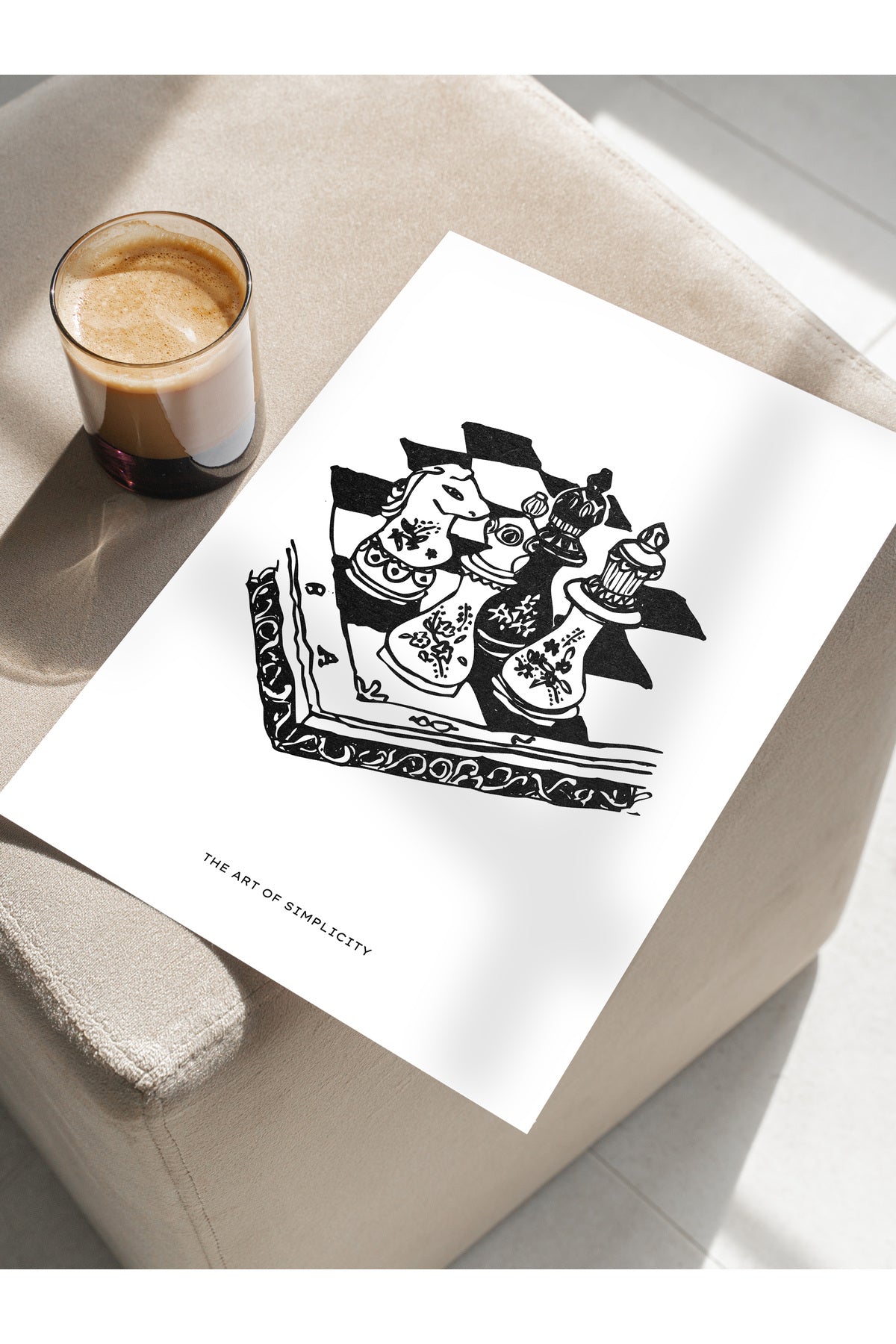 Soft Boho Çerçevesiz Duvar Posteri, İskandinav Temalı Poster - Salon, Mutfak ve Yatak Odası Dekoru