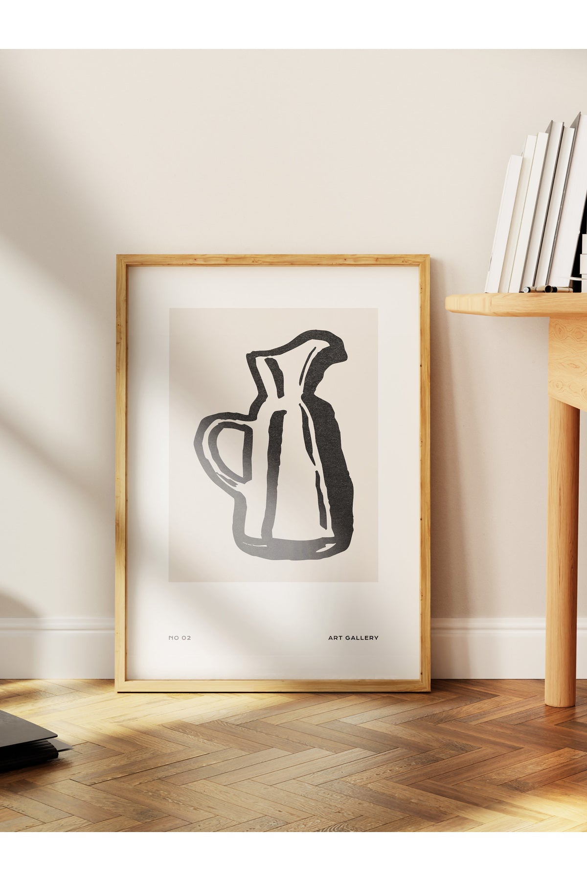 Soft Boho Çerçevesiz Duvar Posteri, İskandinav Temalı Poster - Salon, Mutfak ve Yatak Odası Dekoru