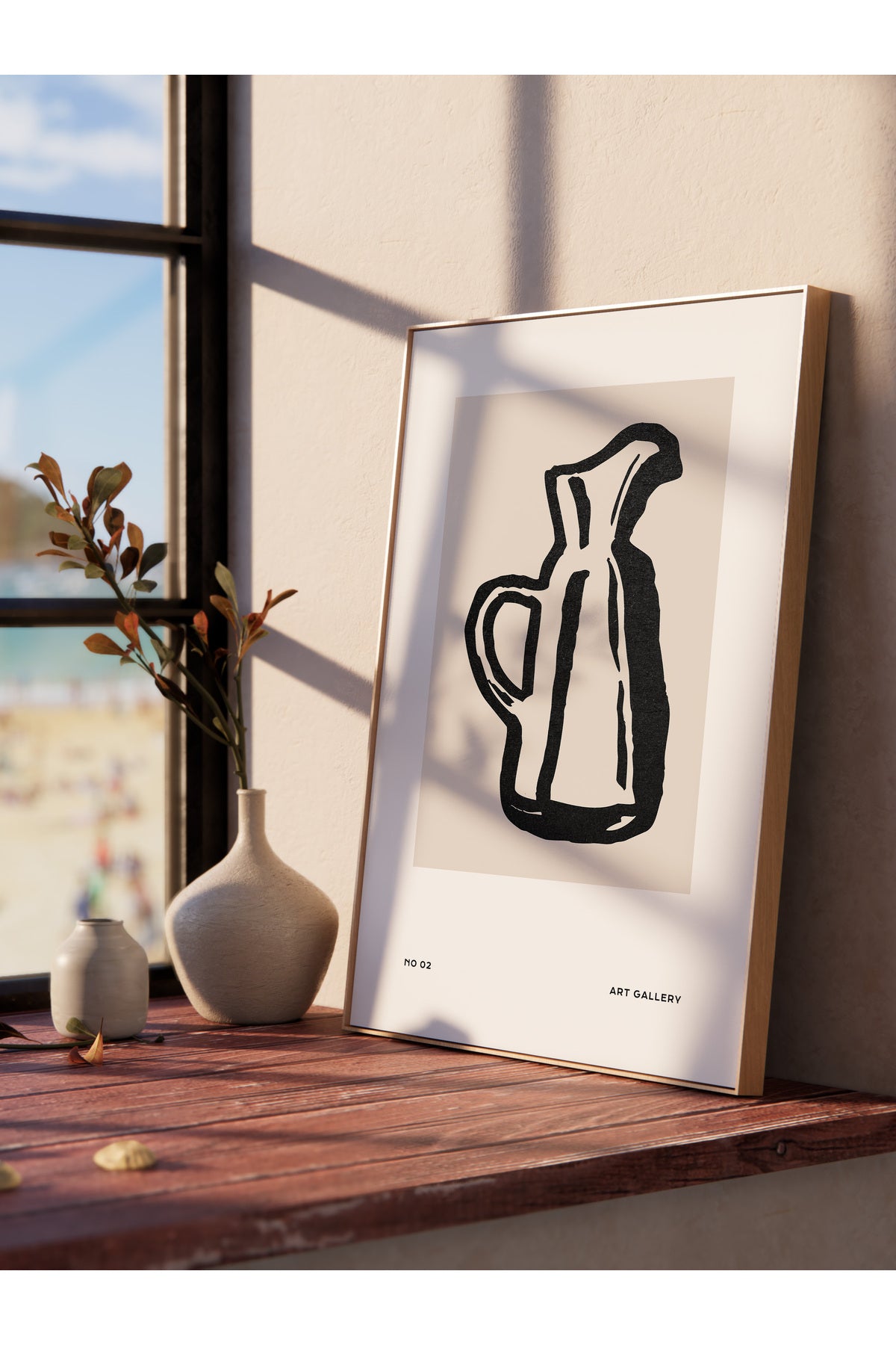 Soft Boho Çerçevesiz Duvar Posteri, İskandinav Temalı Poster - Salon, Mutfak ve Yatak Odası Dekoru