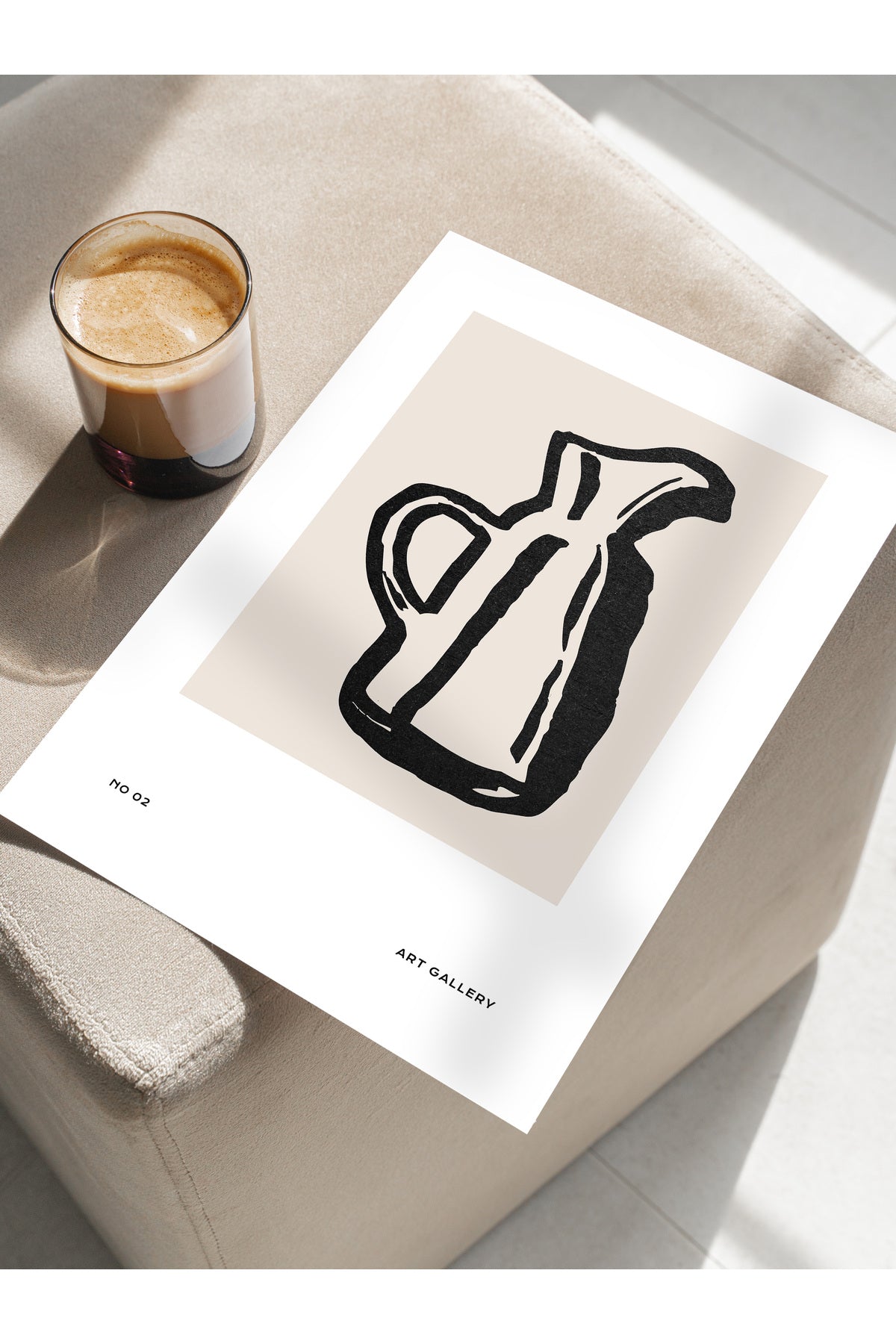 Soft Boho Çerçevesiz Duvar Posteri, İskandinav Temalı Poster - Salon, Mutfak ve Yatak Odası Dekoru