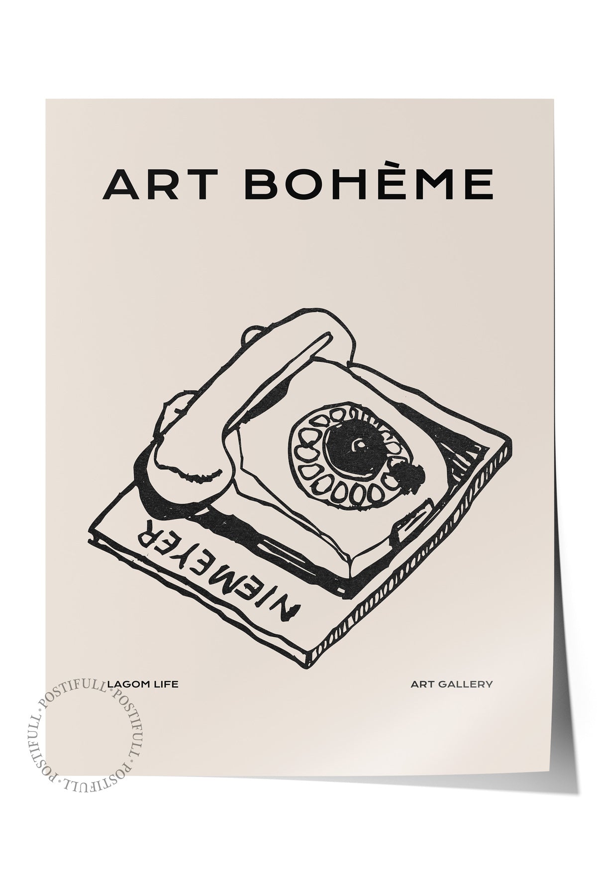 Soft Boho Çerçevesiz Duvar Posteri, İskandinav Temalı Poster - Salon, Mutfak ve Yatak Odası Dekoru