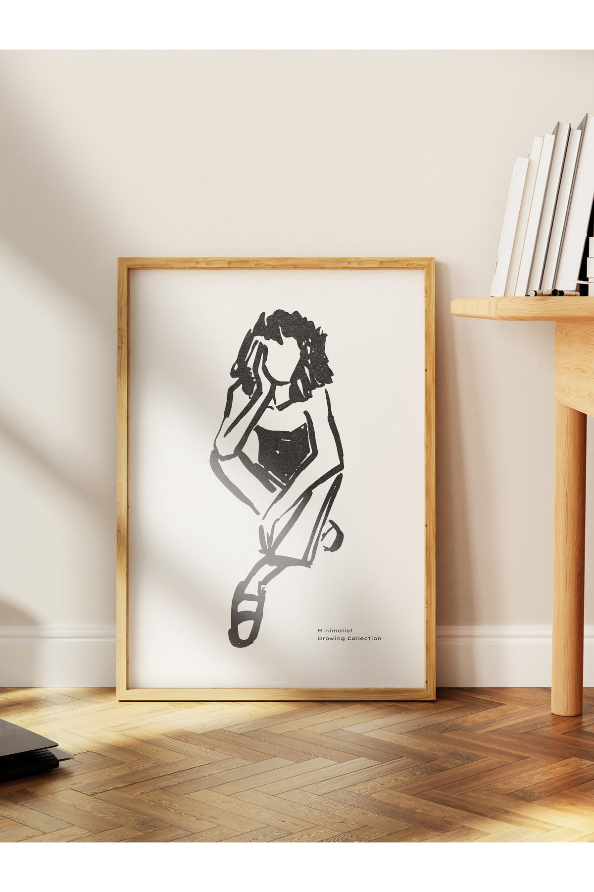 Soft Boho Çerçevesiz Duvar Posteri, İskandinav Temalı Poster - Salon, Mutfak ve Yatak Odası Dekoru