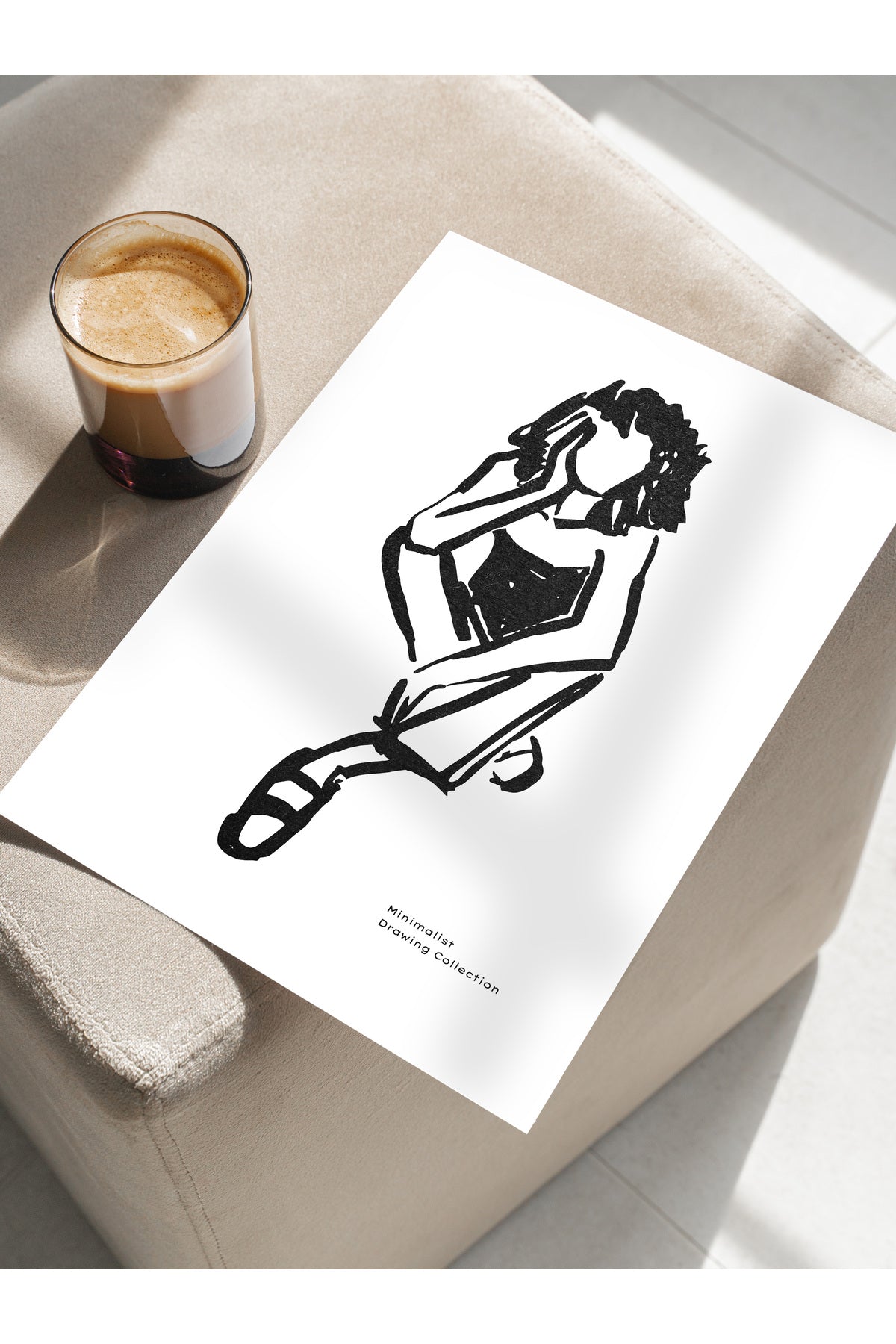 Soft Boho Çerçevesiz Duvar Posteri, İskandinav Temalı Poster - Salon, Mutfak ve Yatak Odası Dekoru