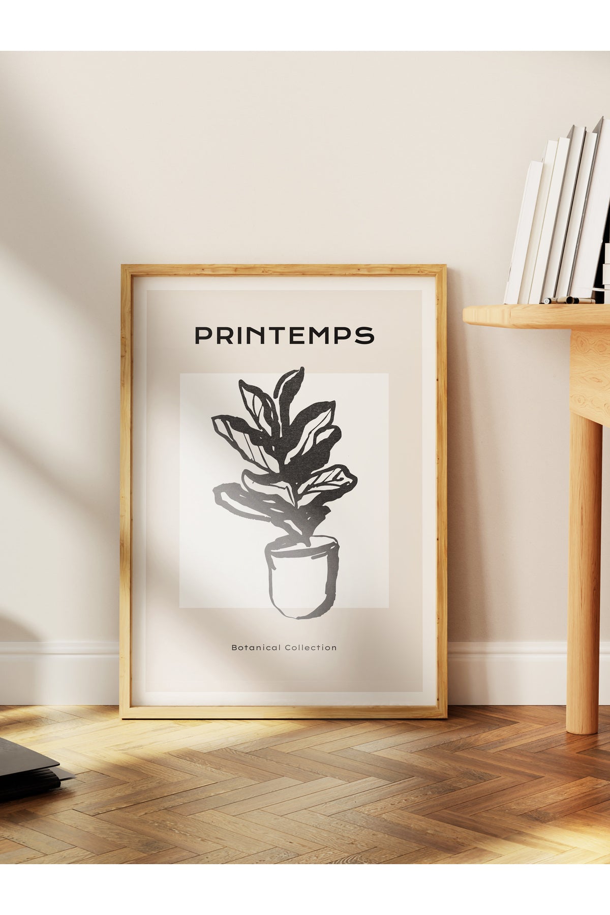 Soft Boho Çerçevesiz Duvar Posteri, İskandinav Temalı Poster - Salon, Mutfak ve Yatak Odası Dekoru