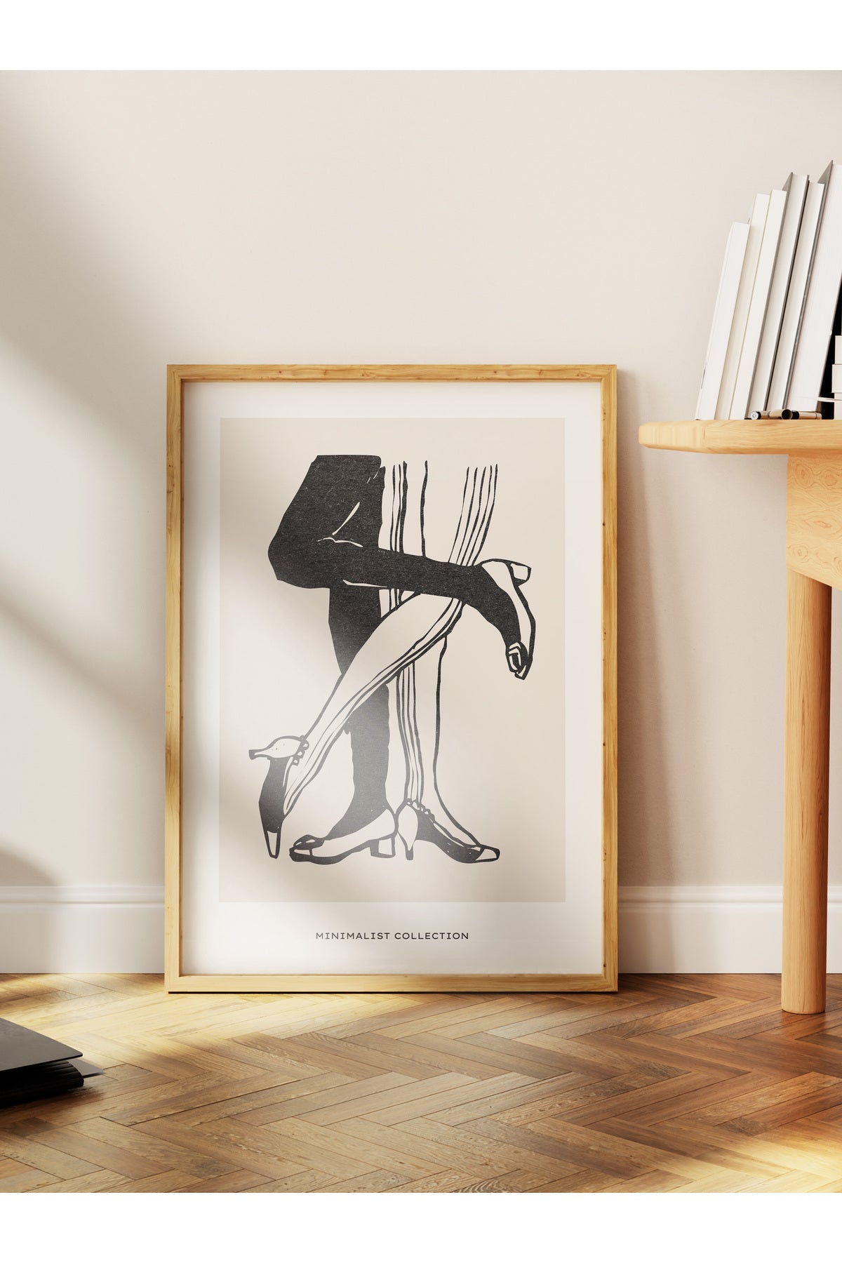 Soft Boho Çerçevesiz Duvar Posteri, İskandinav Temalı Poster - Salon, Mutfak ve Yatak Odası Dekoru