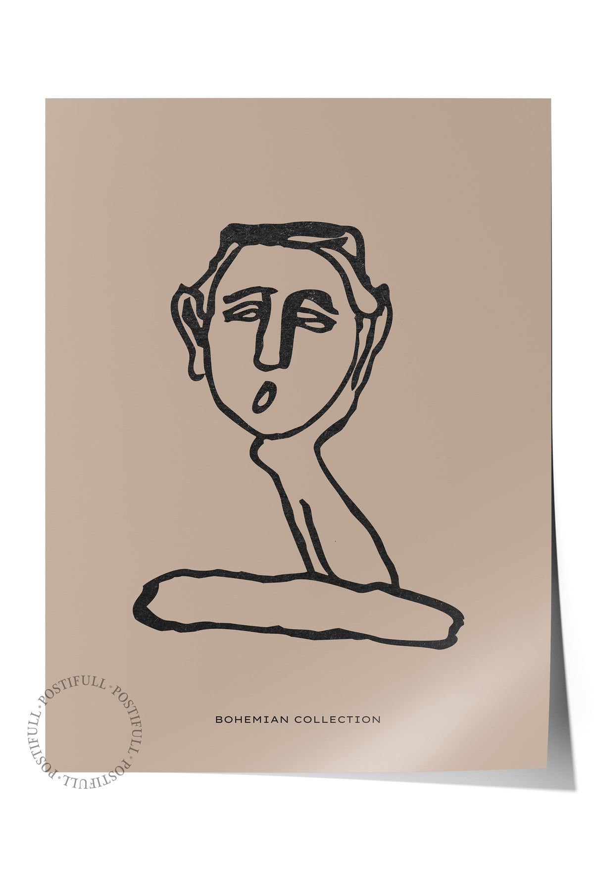 Soft Boho Çerçevesiz Duvar Posteri, İskandinav Temalı Poster - Salon, Mutfak ve Yatak Odası Dekoru