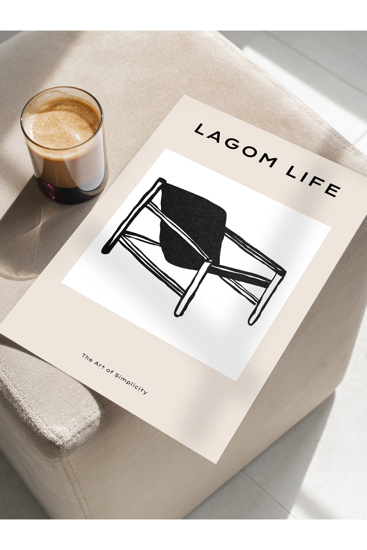 Soft Boho Çerçevesiz Duvar Posteri, İskandinav Temalı Poster - Salon, Mutfak ve Yatak Odası Dekoru