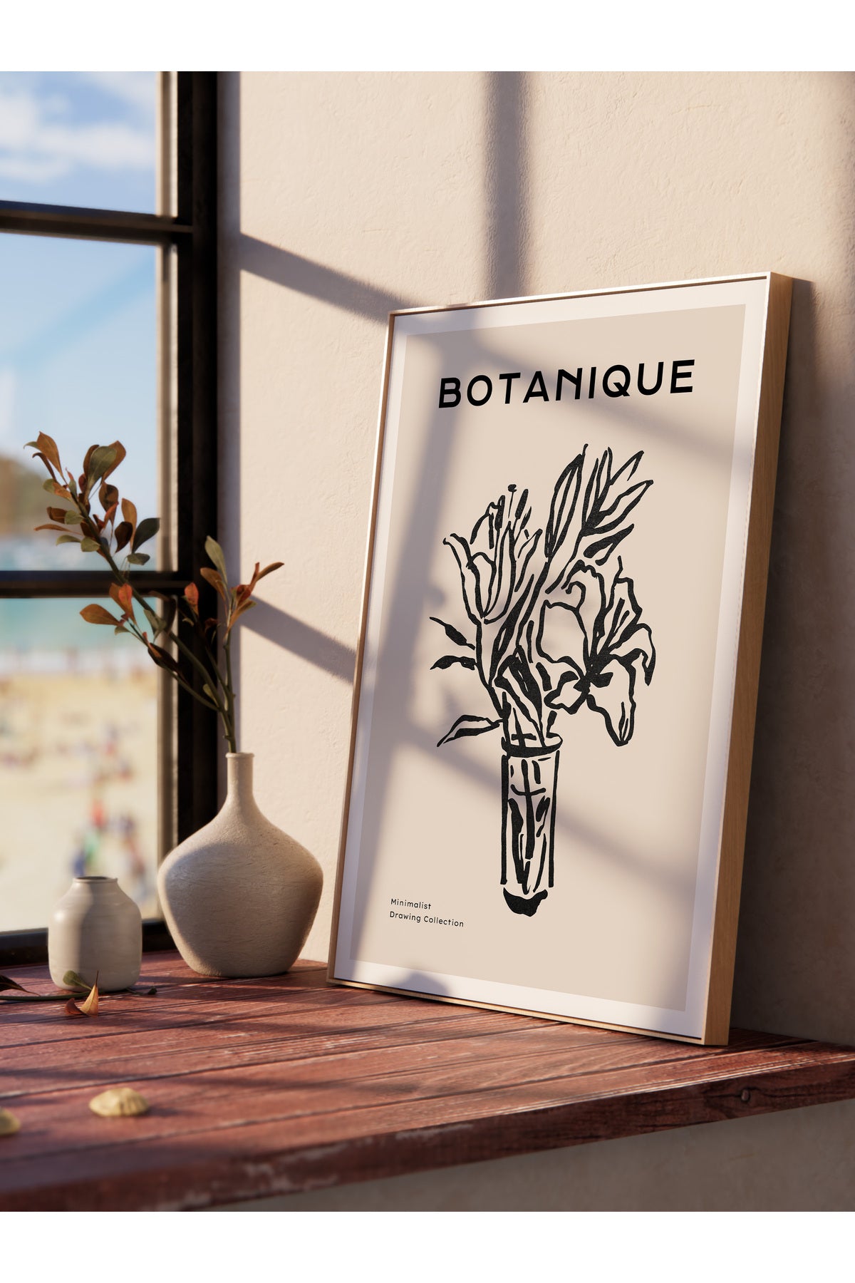 Soft Boho Çerçevesiz Duvar Posteri, İskandinav Temalı Poster - Salon, Mutfak ve Yatak Odası Dekoru