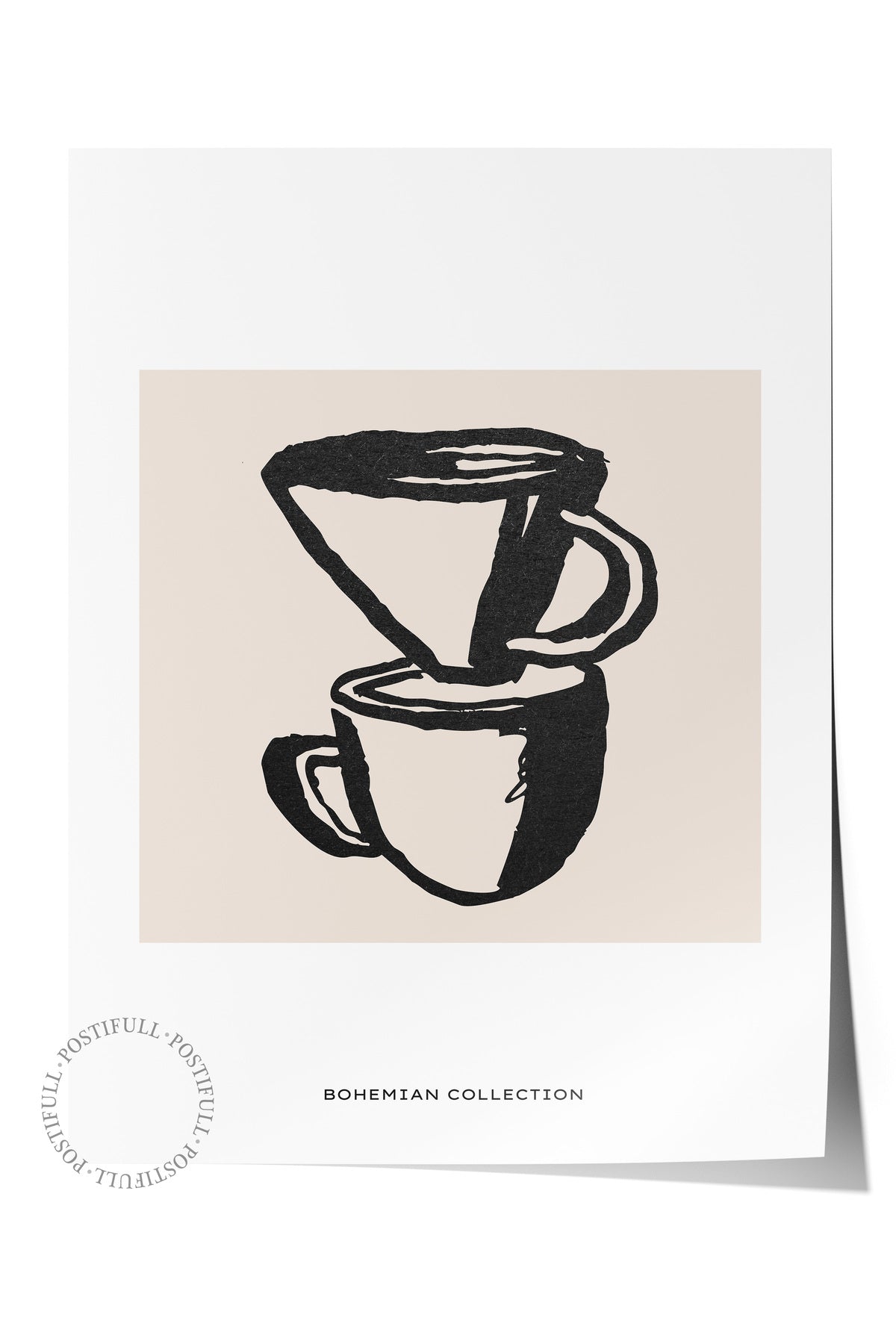 Soft Boho Çerçevesiz Duvar Posteri, İskandinav Temalı Poster - Salon, Mutfak ve Yatak Odası Dekoru