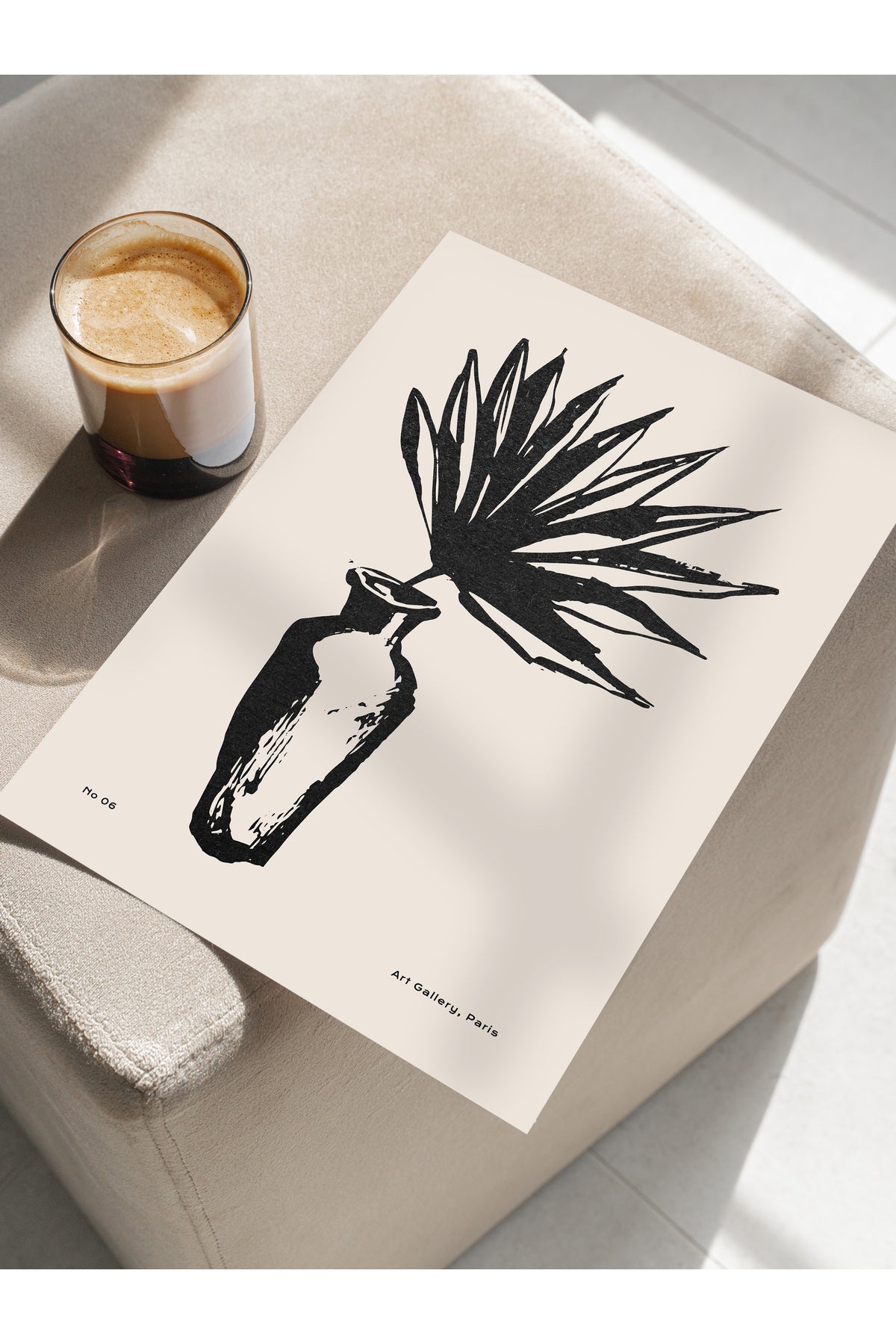 Soft Boho Çerçevesiz Duvar Posteri, İskandinav Temalı Poster - Salon, Mutfak ve Yatak Odası Dekoru